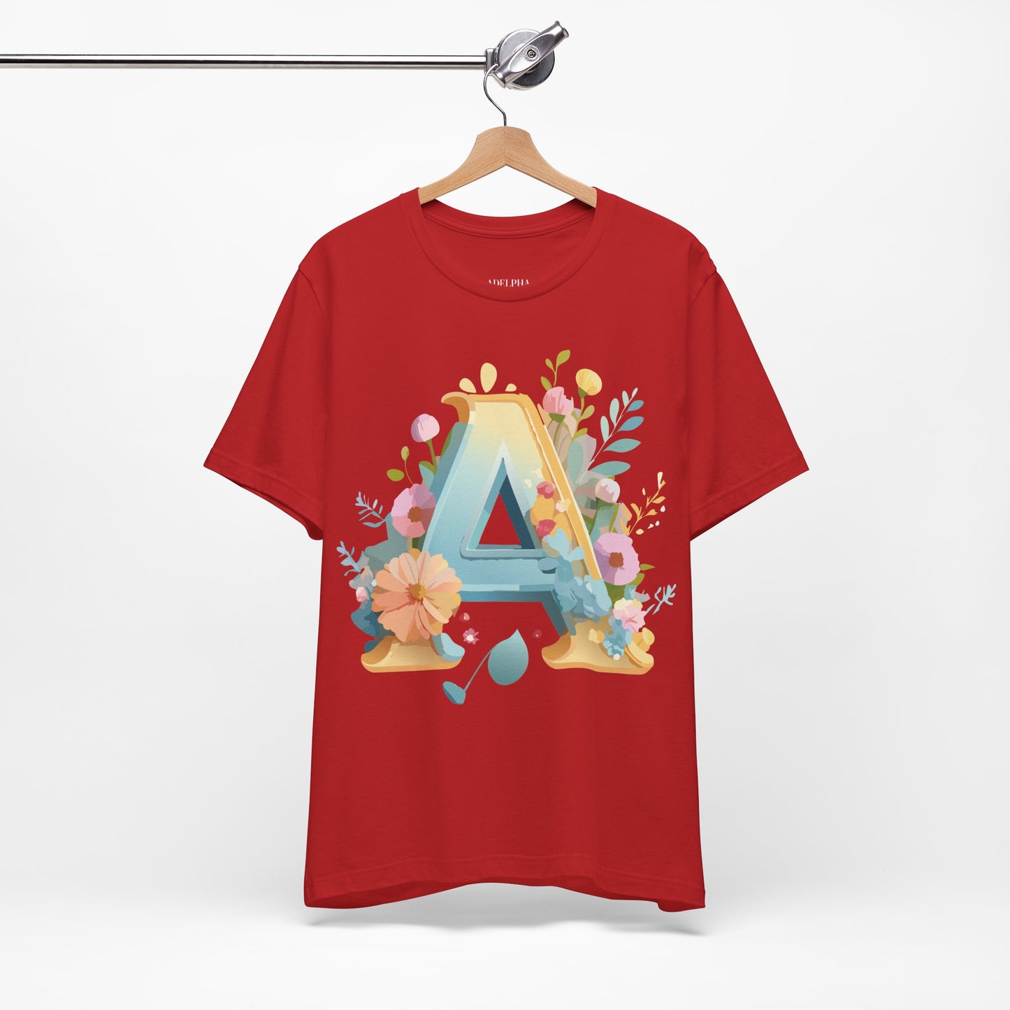 Natural Cotton Tee Shirt - Letters Collection - A Printify