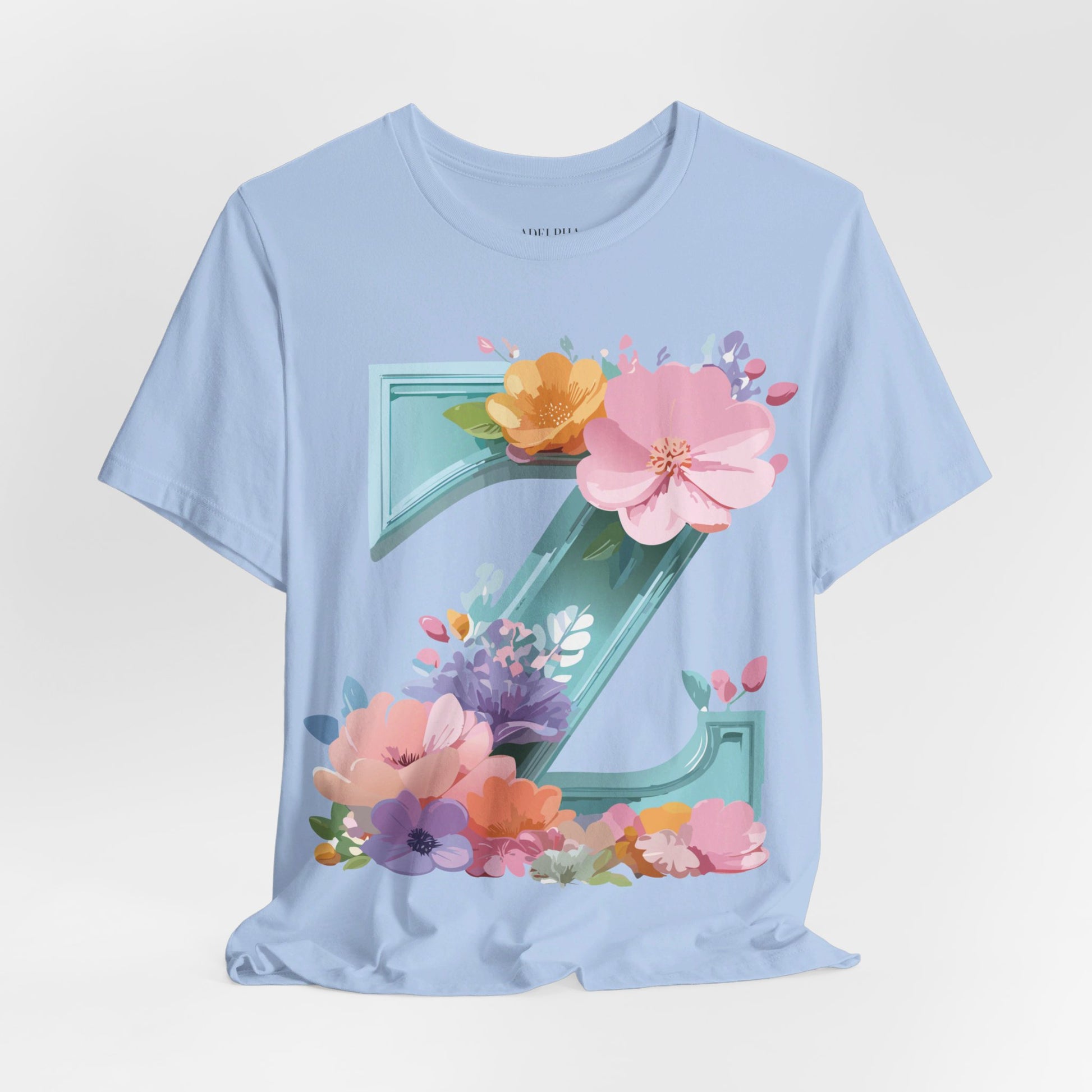 Natural Cotton Tee Shirt - Letters Collection - Z Printify