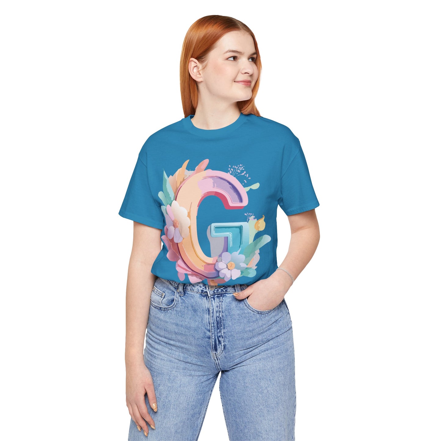 Natural Cotton Tee Shirt - Letters Collection - G Printify