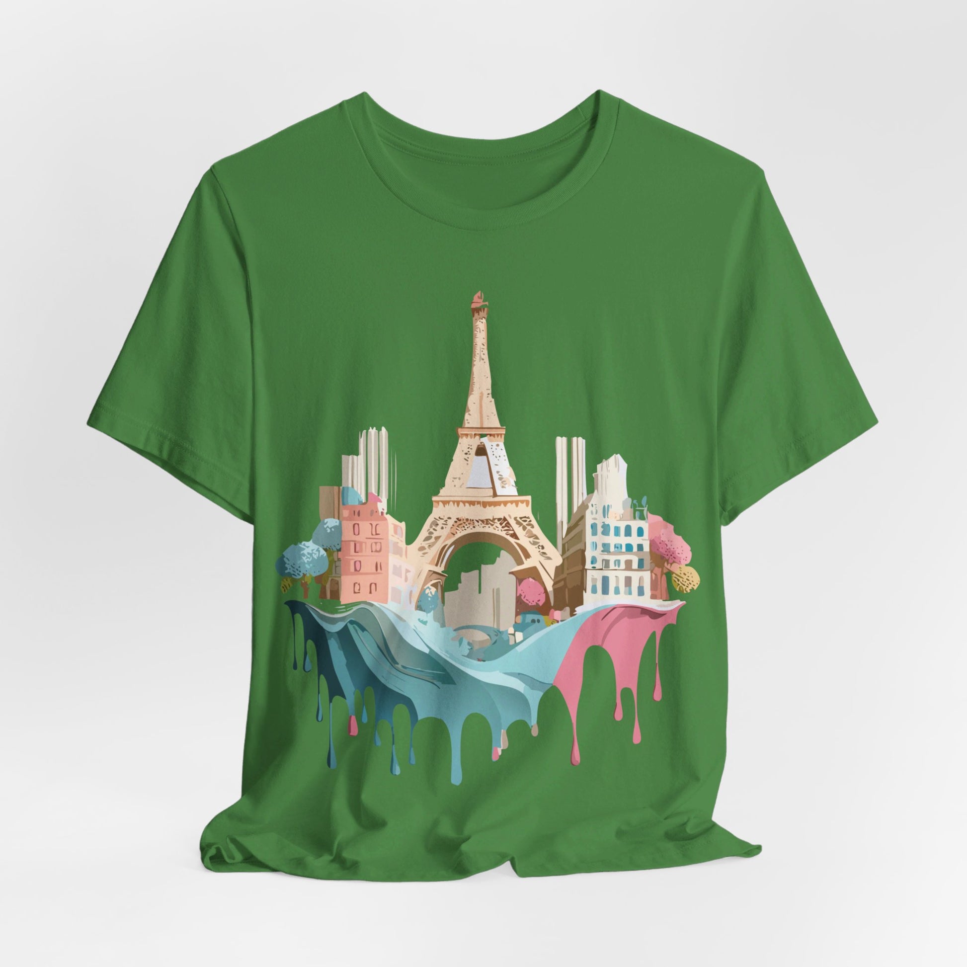 Natural Cotton Tee Shirt - Beautiful Places Collection - Paris Printify
