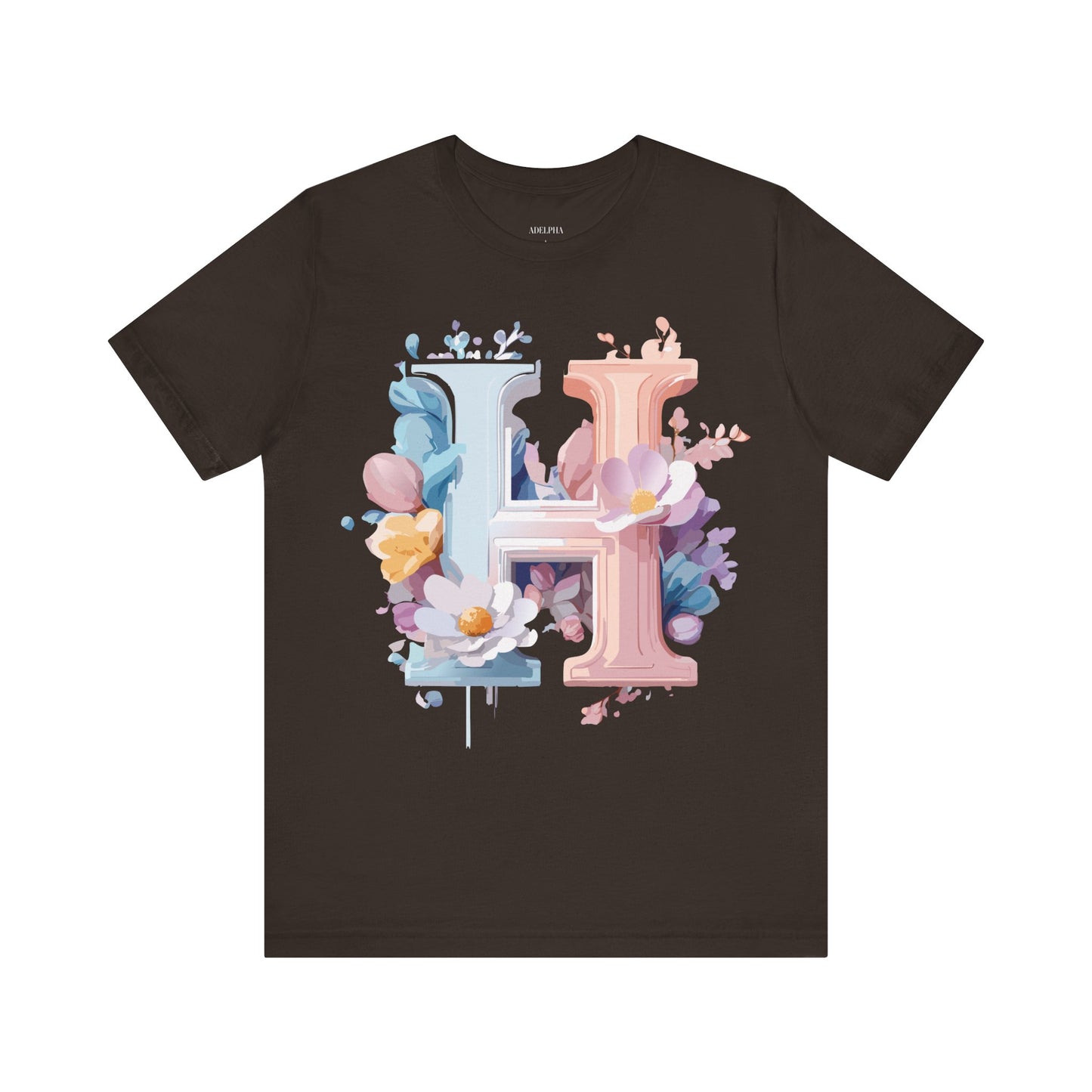 Natural Cotton Tee Shirt - Letters Collection - H Printify