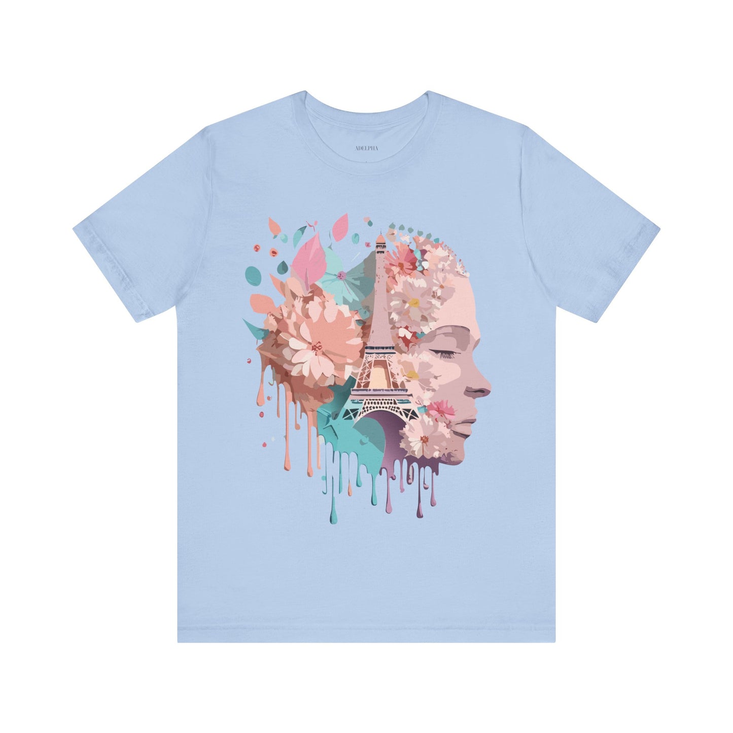 Natural Cotton Tee Shirt - Beautiful Places Collection - Paris Printify
