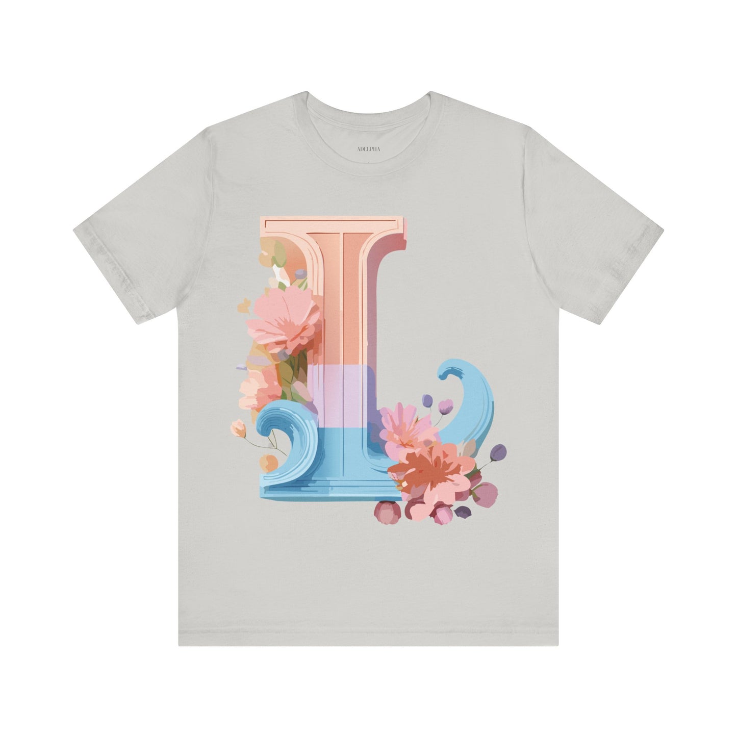 Natural Cotton Tee Shirt - Letters Collection - L Printify
