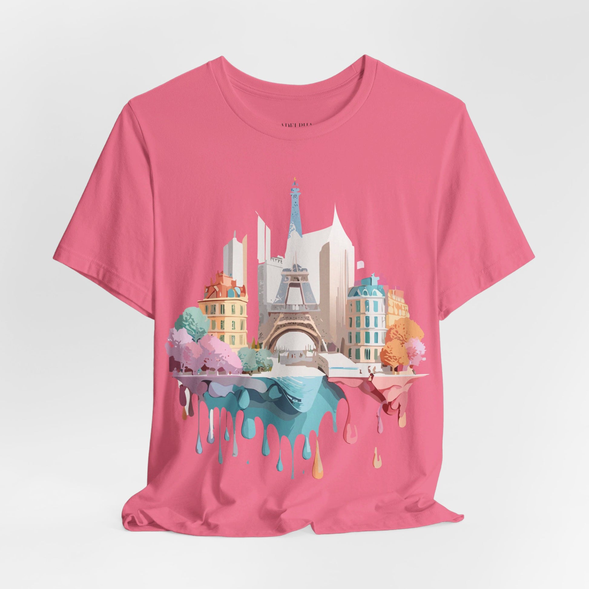 Natural Cotton Tee Shirt - Beautiful Places Collection - Paris Printify