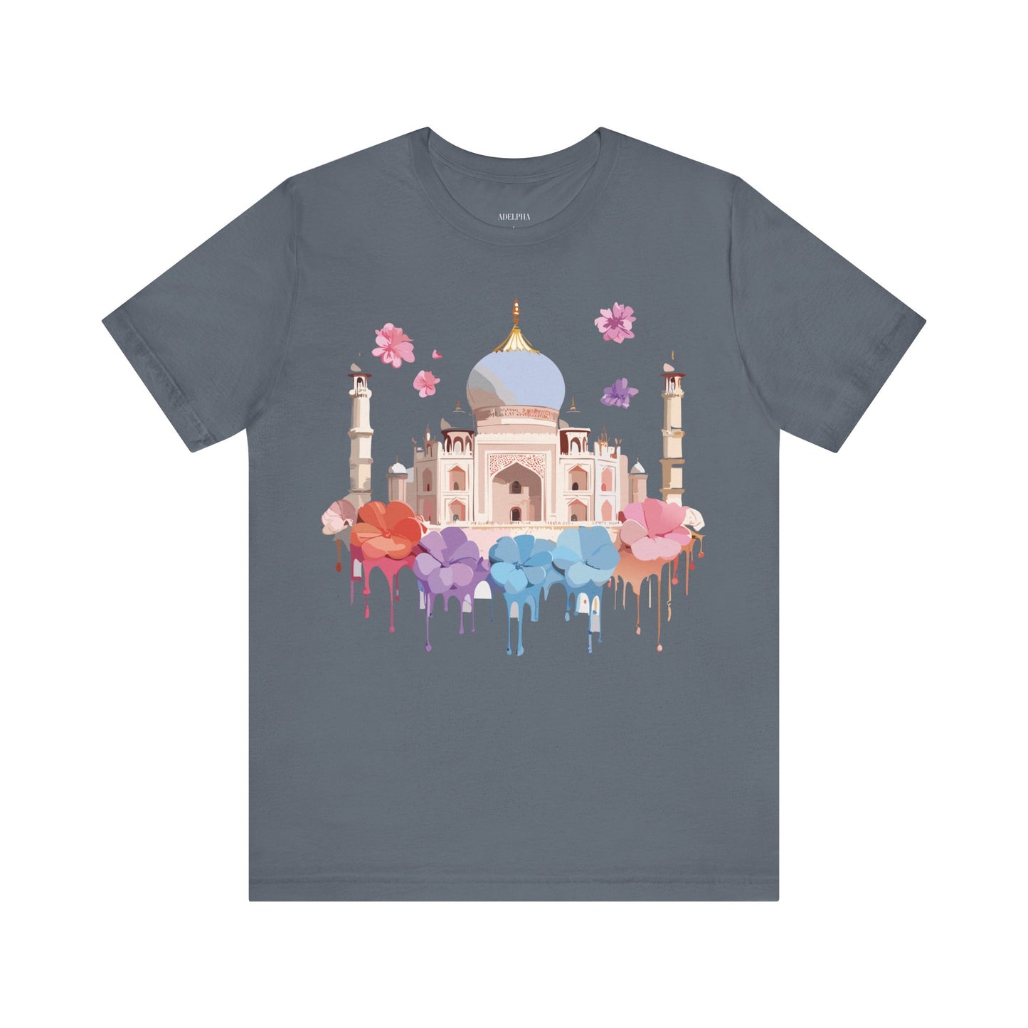 Natural Cotton Tee Shirt - Taj Mahal, India Printify