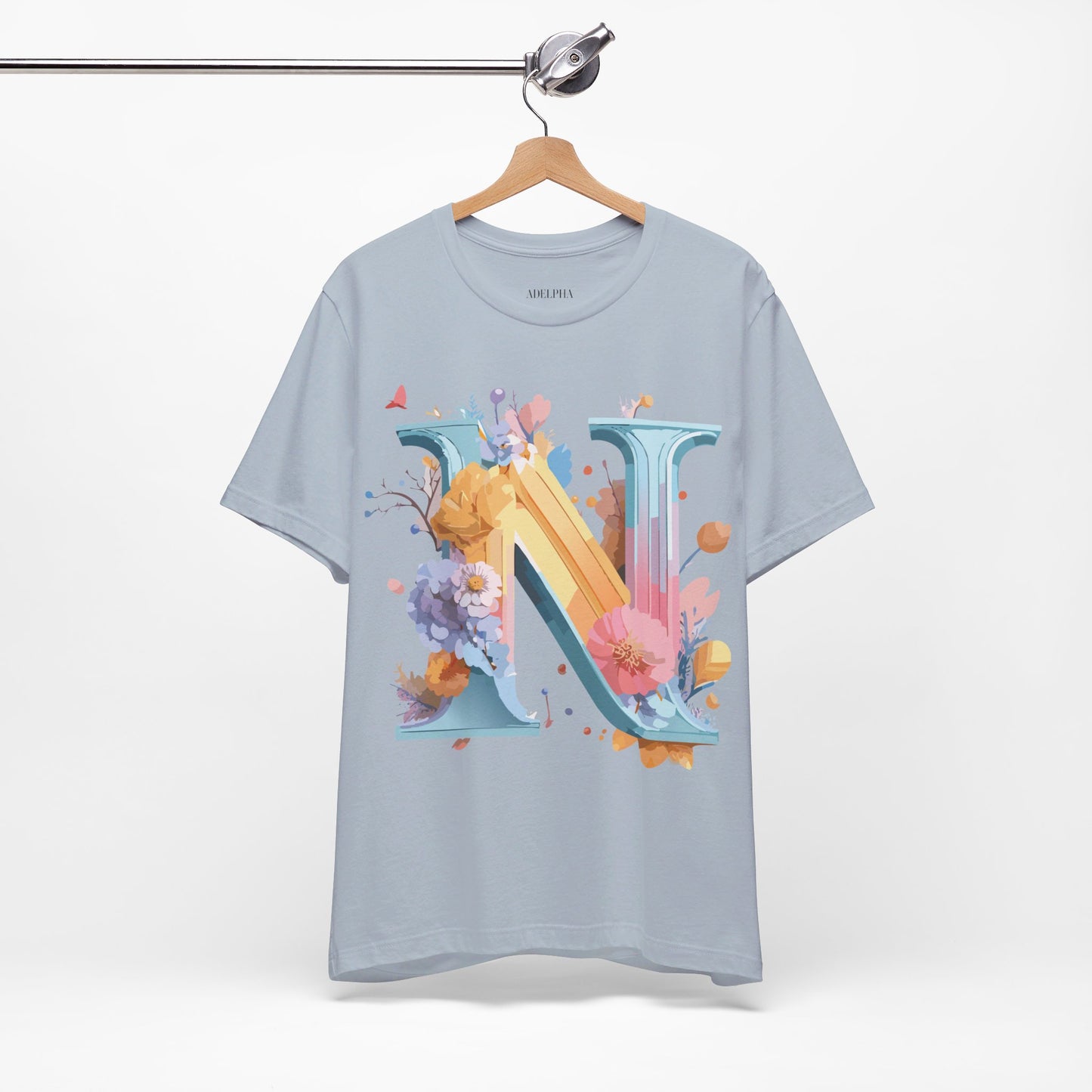 Natural Cotton Tee Shirt - Letters Collection - N Printify