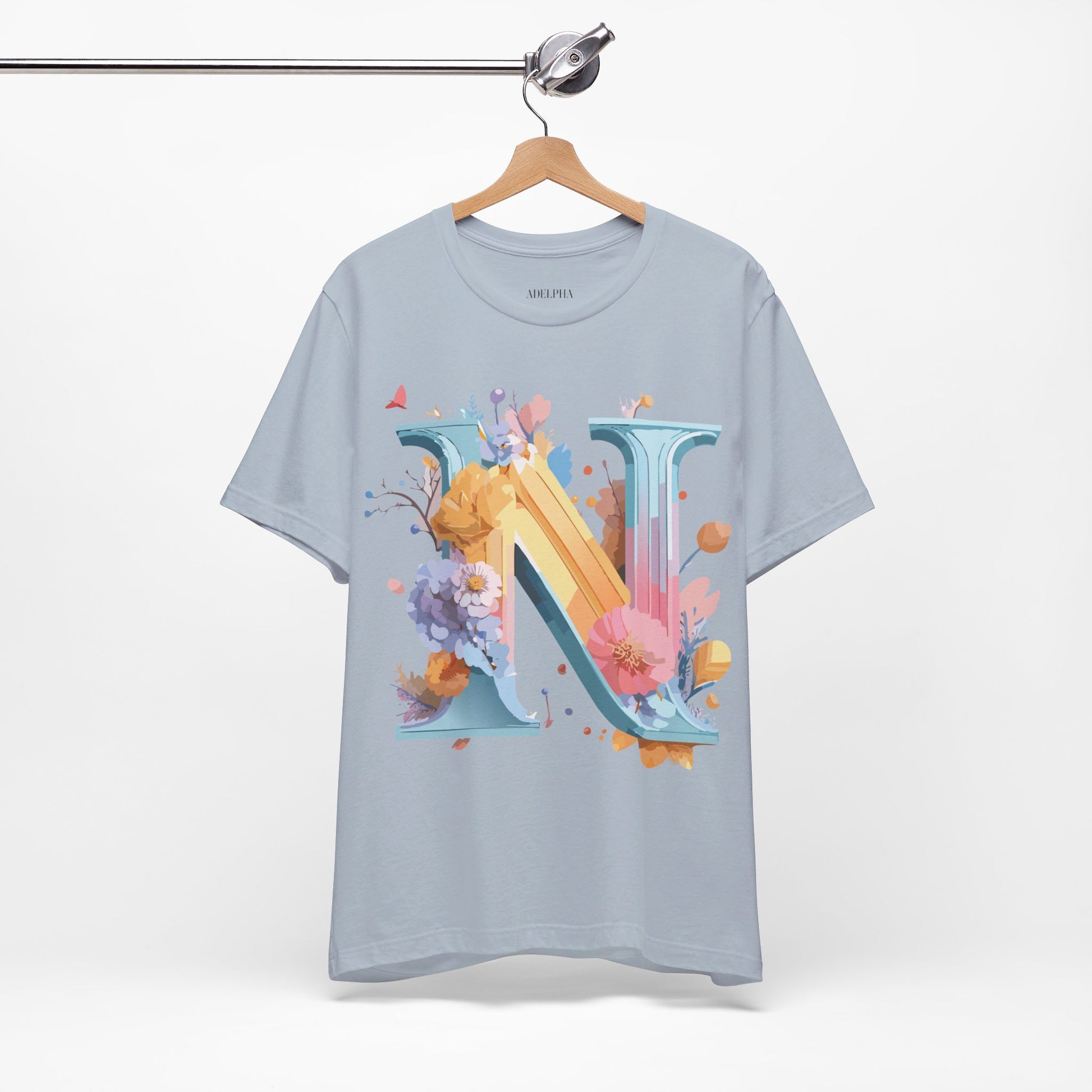 Natural Cotton Tee Shirt - Letters Collection - N Printify