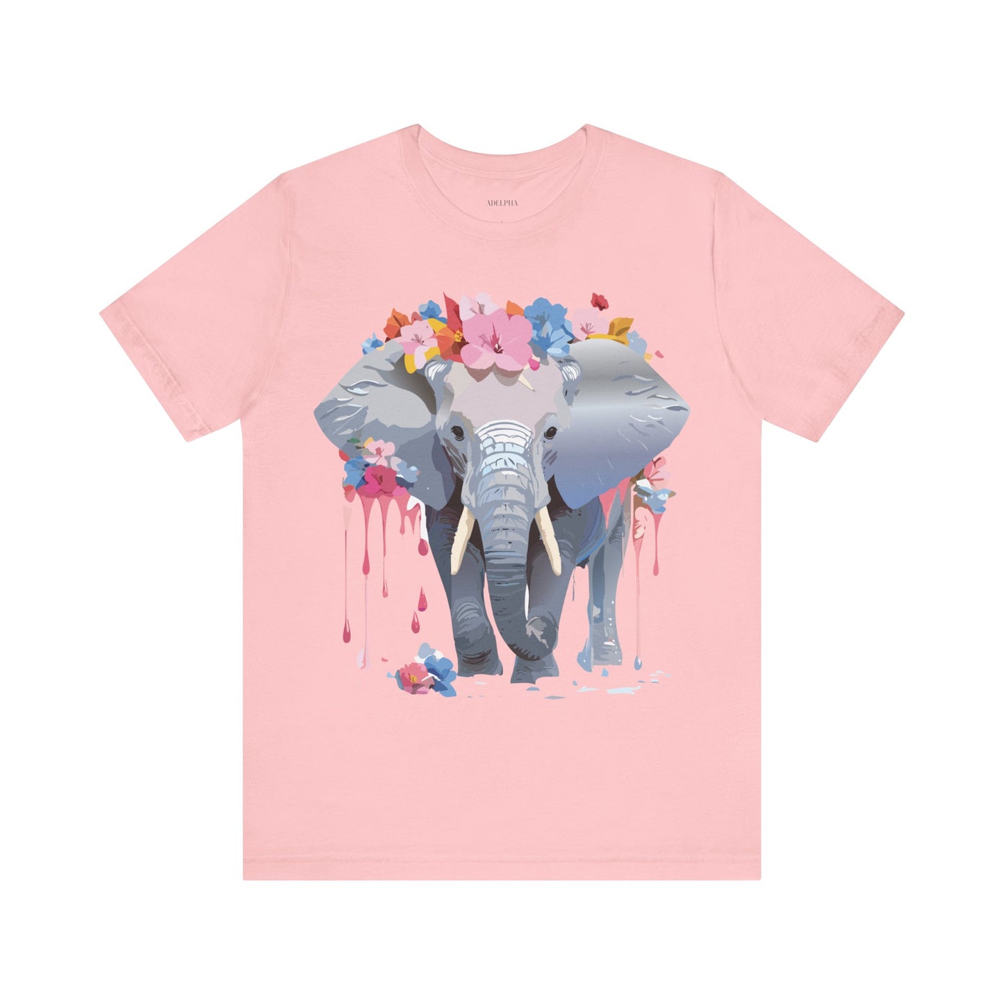 Natural Cotton Tee Shirt with Elephant Printify