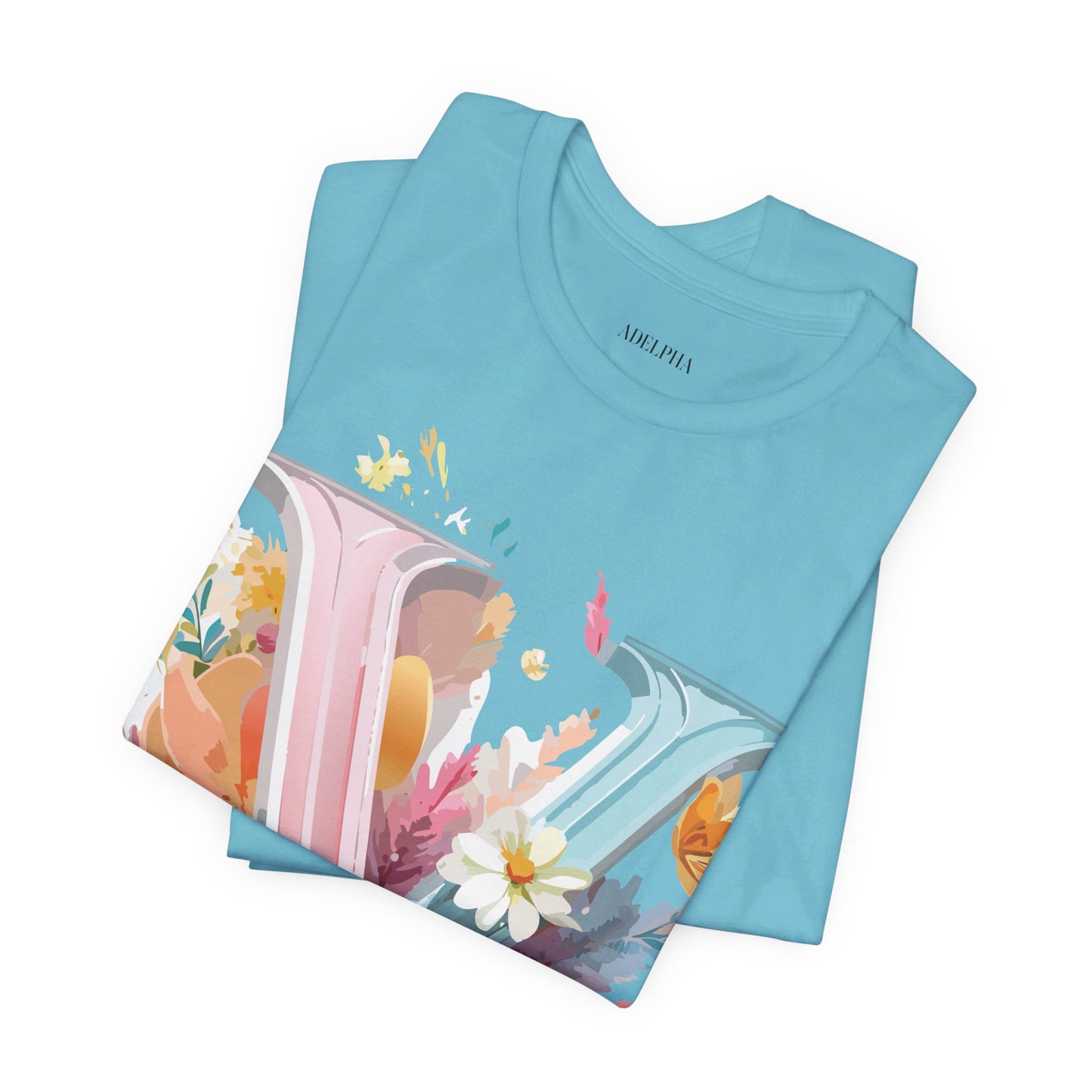 Natural Cotton Tee Shirt - Letters Collection - V Printify