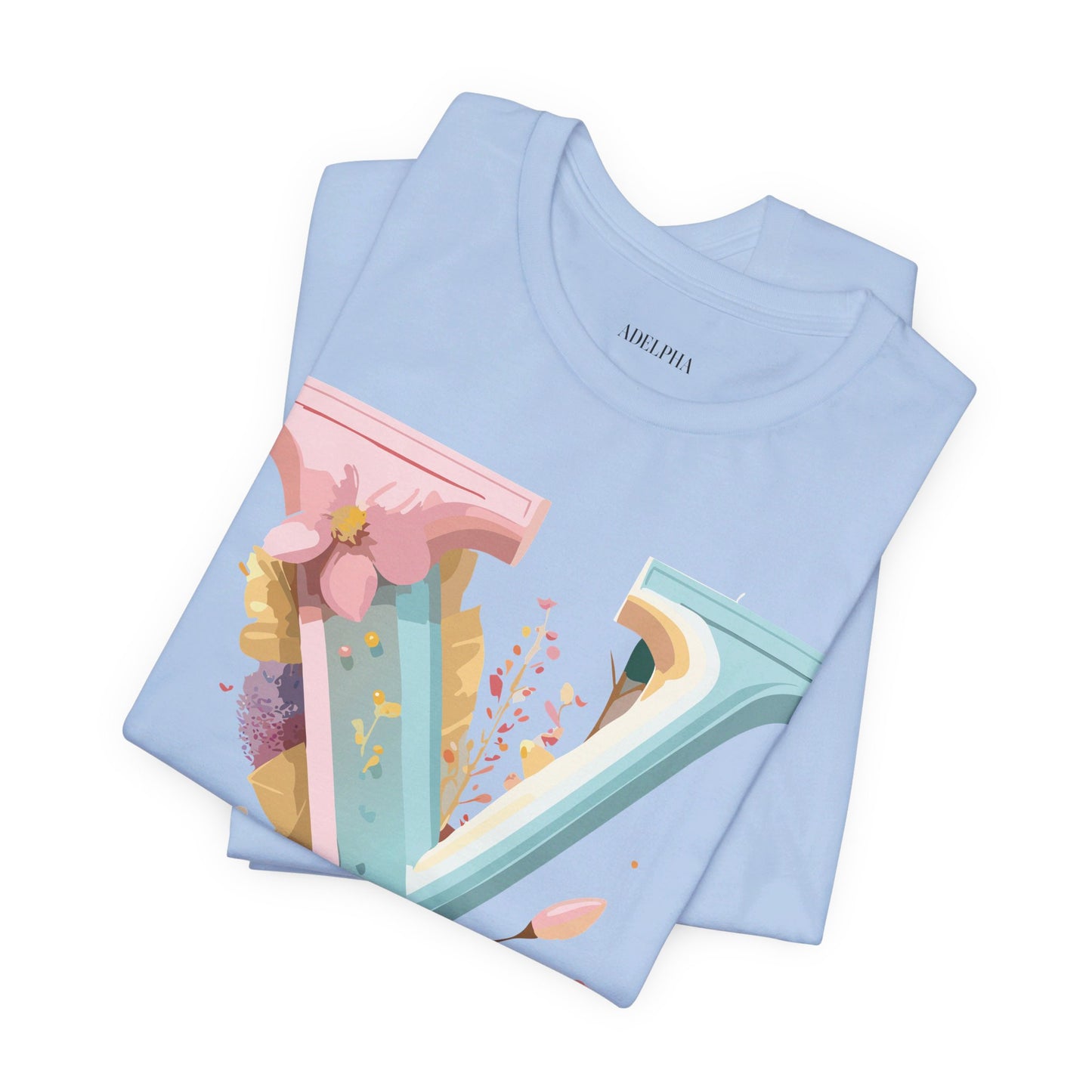 Natural Cotton Tee Shirt - Letters Collection - Y Printify