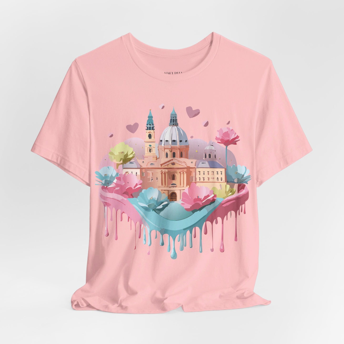 Natural Cotton Tee Shirt - Beautiful Places Collection - Prague Printify