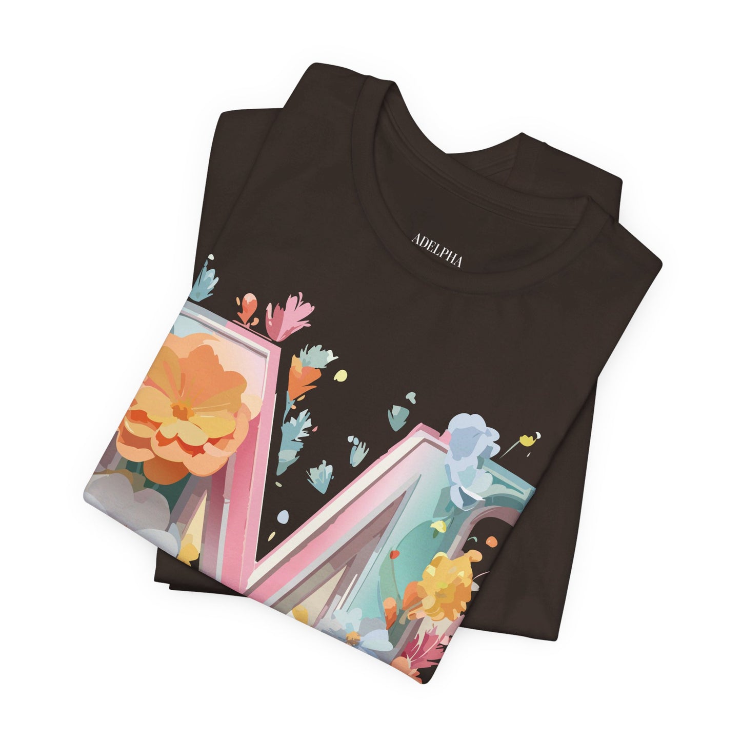 Natural Cotton Tee Shirt - Letters Collection - M Printify