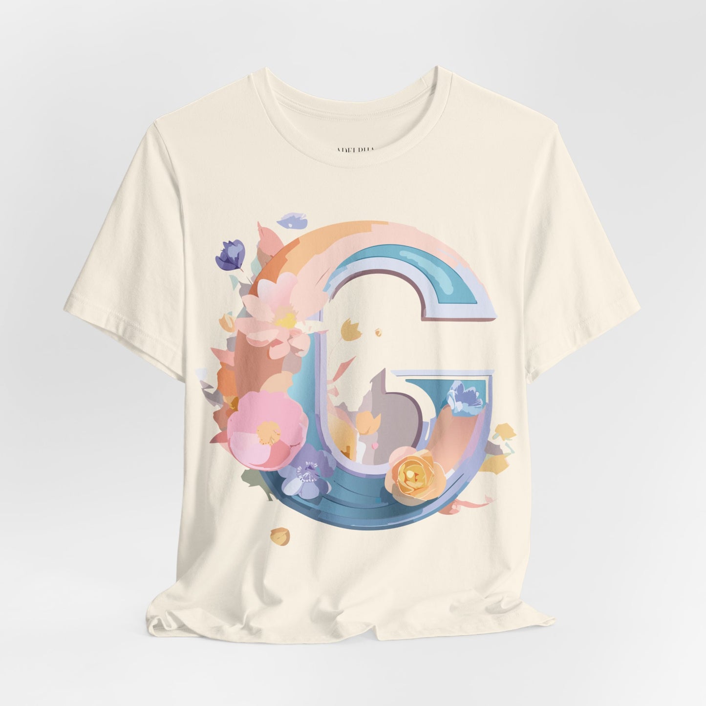 Natural Cotton Tee Shirt - Letters Collection - G Printify