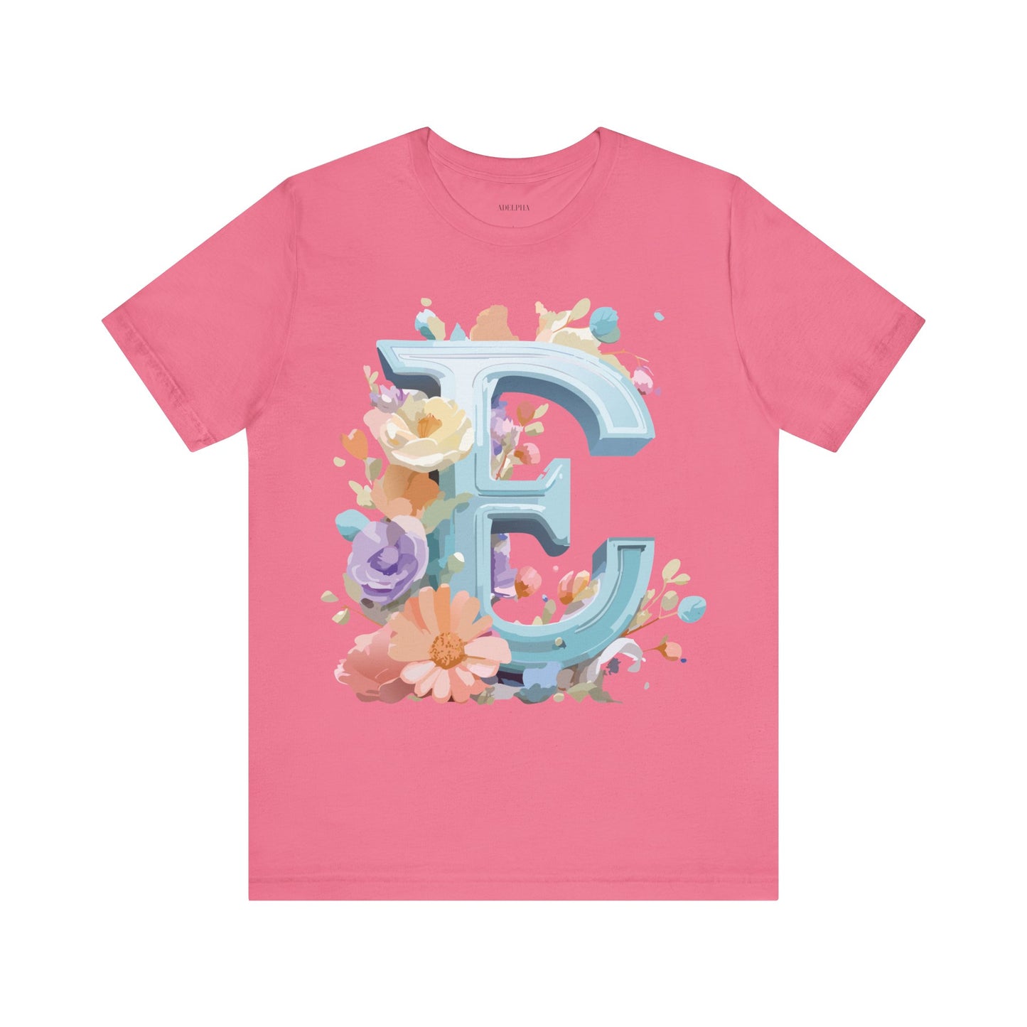 Natural Cotton Tee Shirt - Letters Collection - E Printify