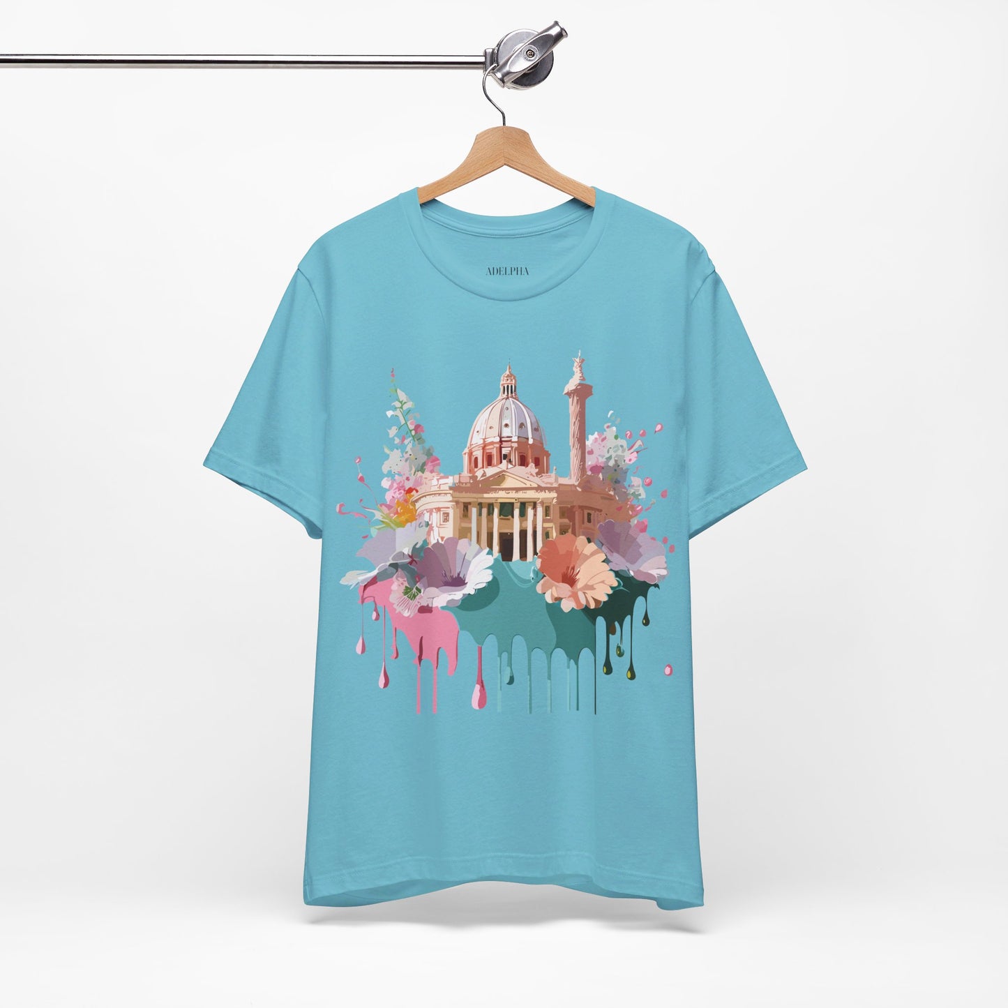Natural Cotton Tee Shirt - Beautiful Places Collection - Rome Printify