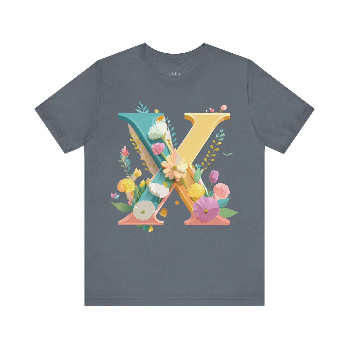 Natural Cotton Tee Shirt - Letters Collection - X Printify