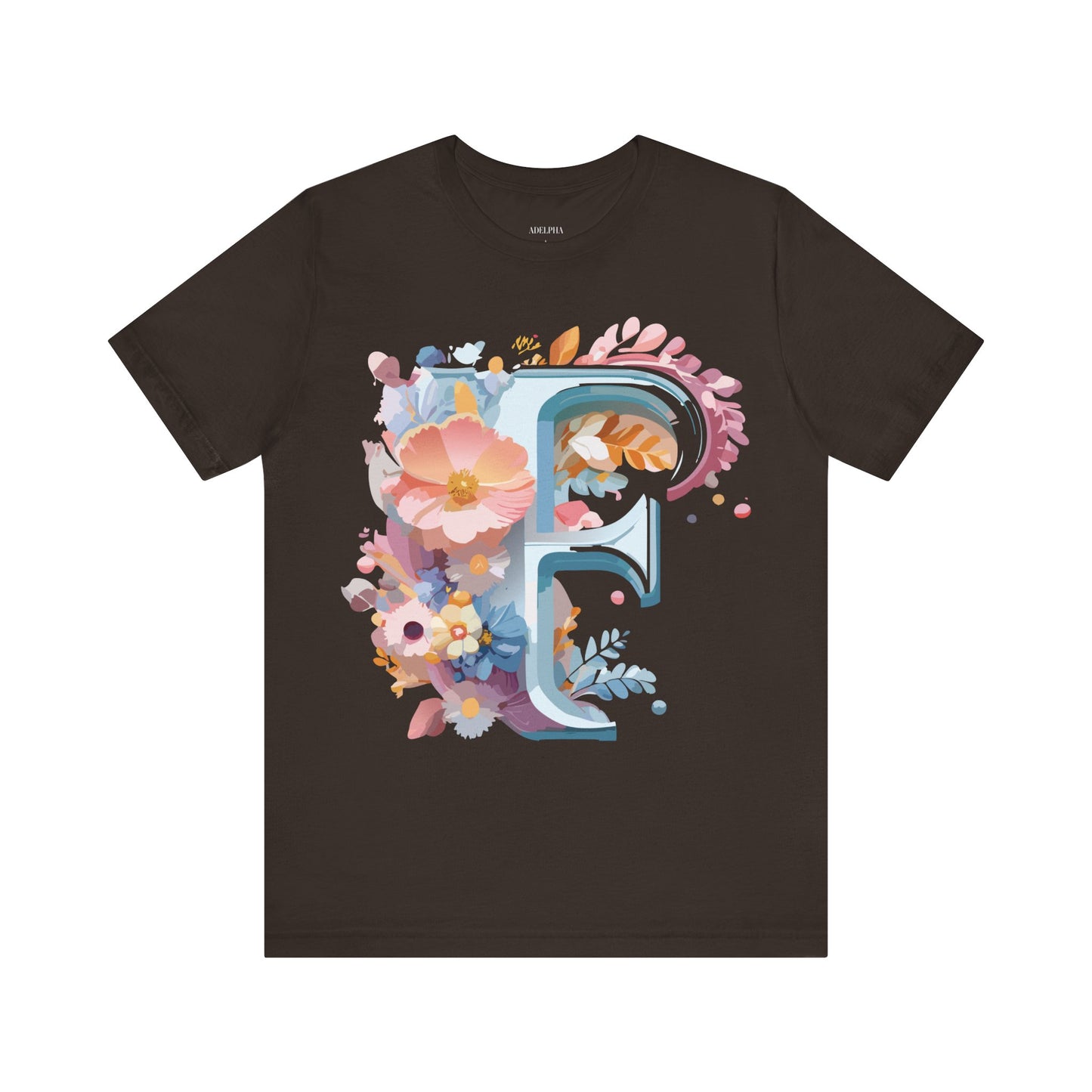 Natural Cotton Tee Shirt - Letters Collection - F Printify