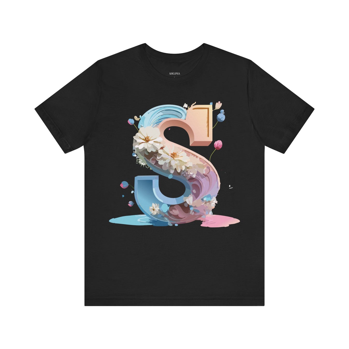 Natural Cotton Tee Shirt - Letters Collection - S Printify