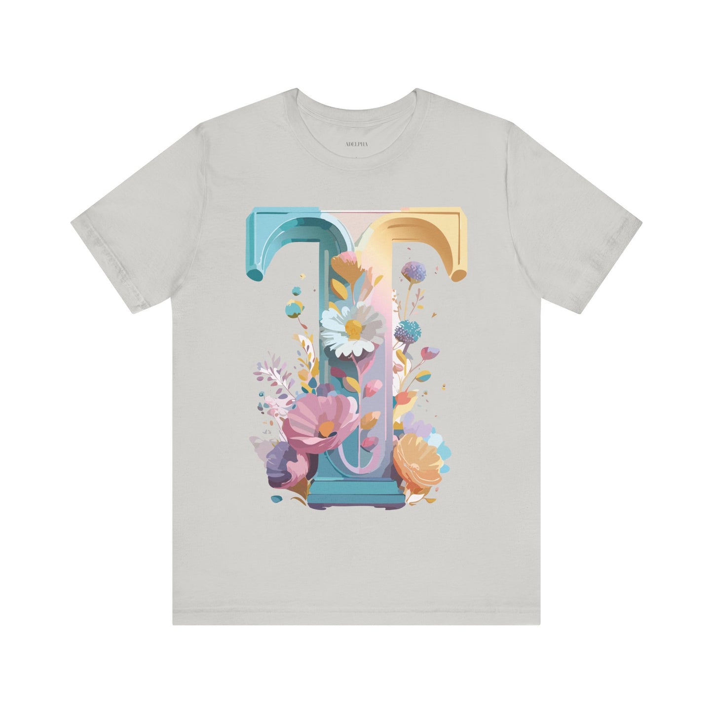 Natural Cotton Tee Shirt - Letters Collection - T Printify
