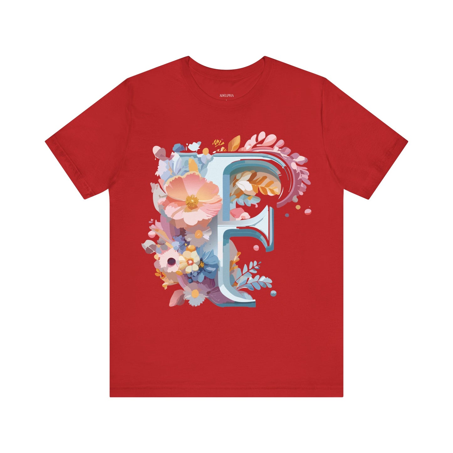 Natural Cotton Tee Shirt - Letters Collection - F Printify
