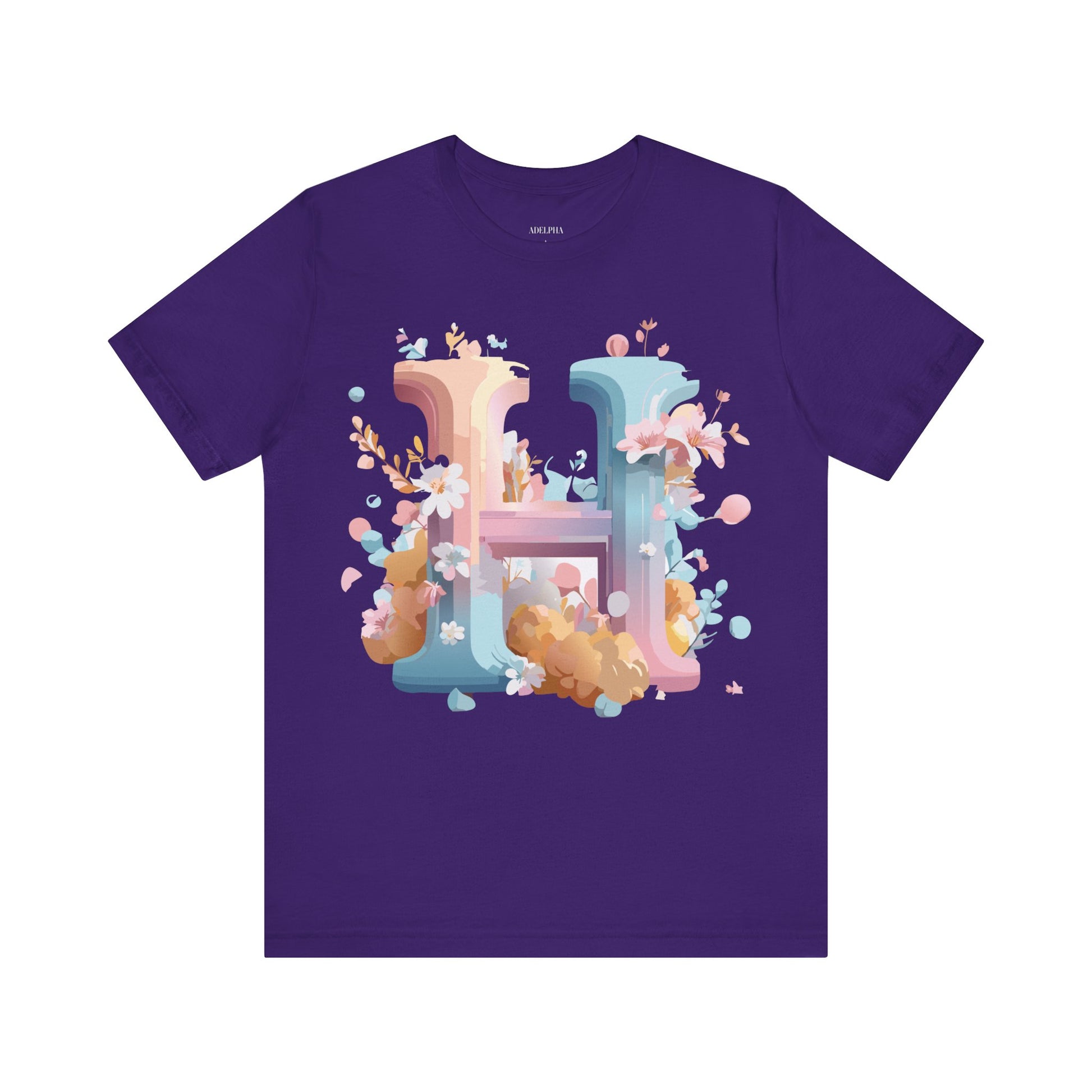Natural Cotton Tee Shirt - Letters Collection - H Printify