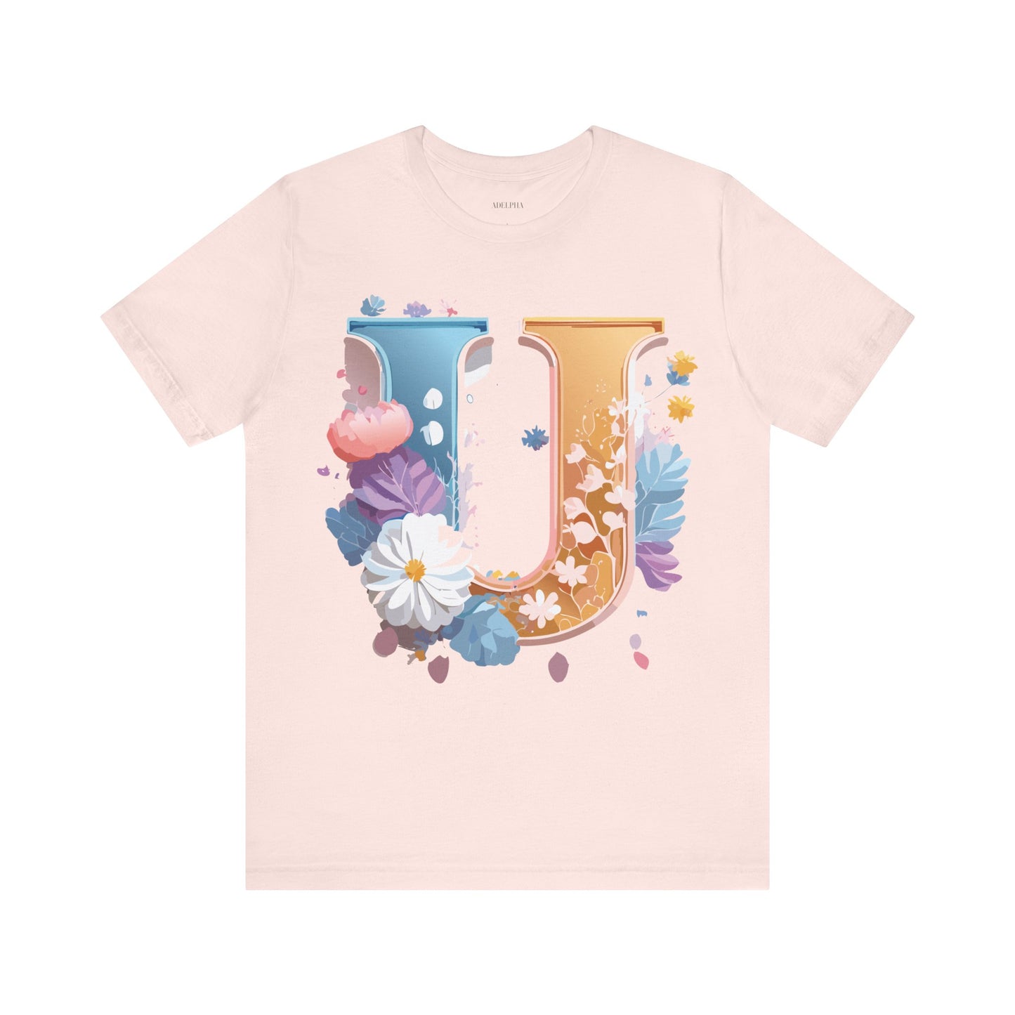 Natural Cotton Tee Shirt - Letters Collection - U Printify