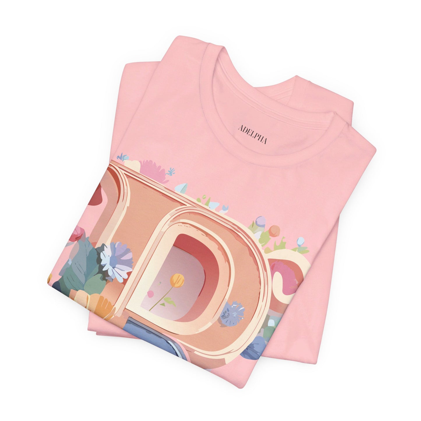 Natural Cotton Tee Shirt - Letters Collection - R Printify
