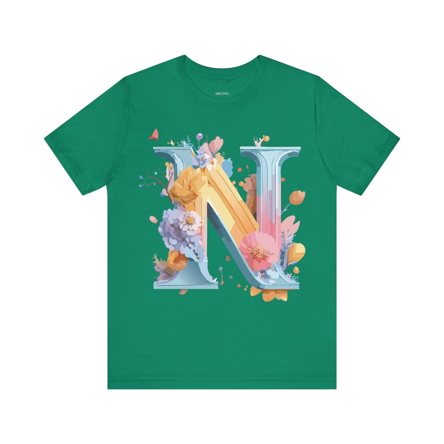 Natural Cotton Tee Shirt - Letters Collection - N Printify