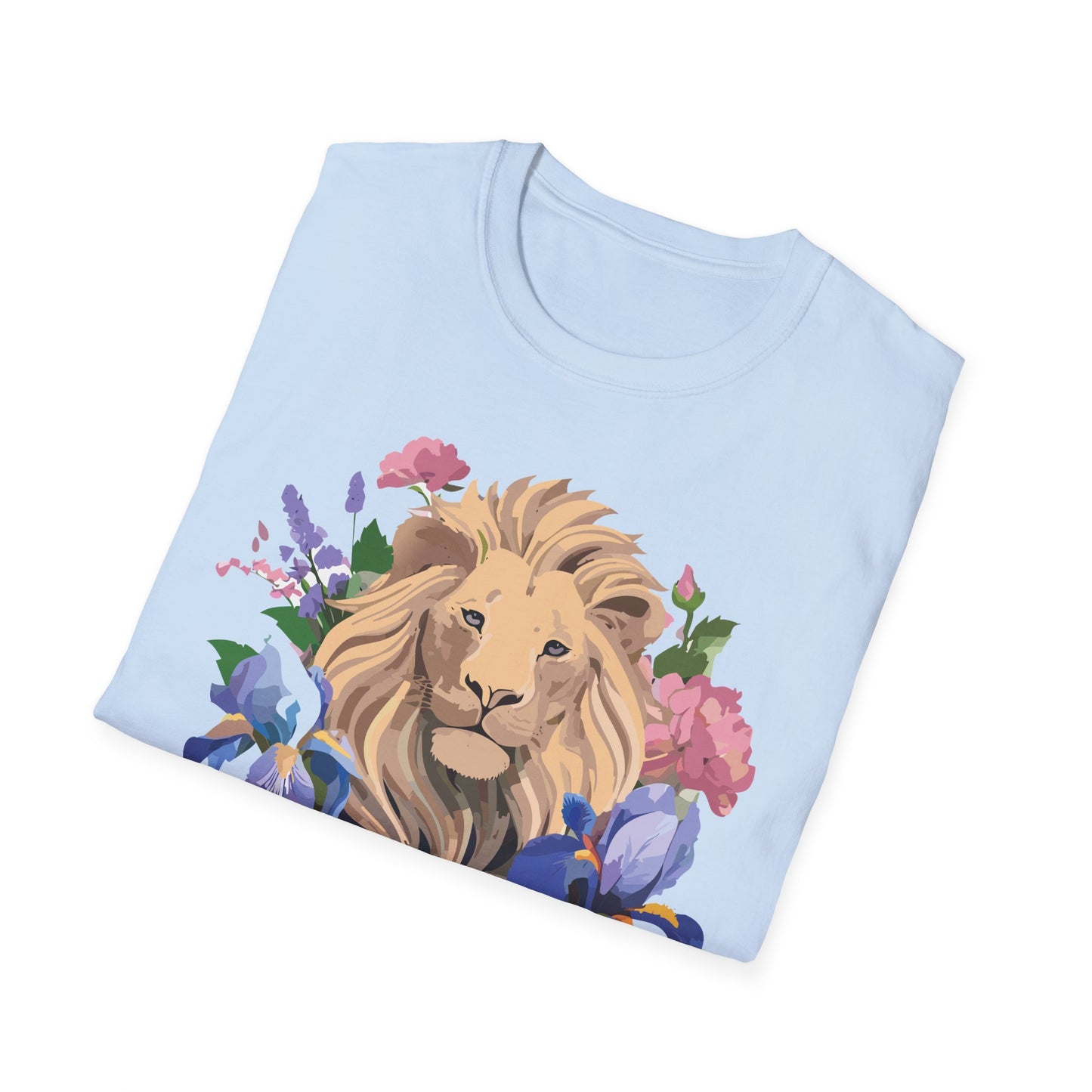 Lion Shirt, Shirt with Lion, Floral Lion Tee, Shirt with Animals