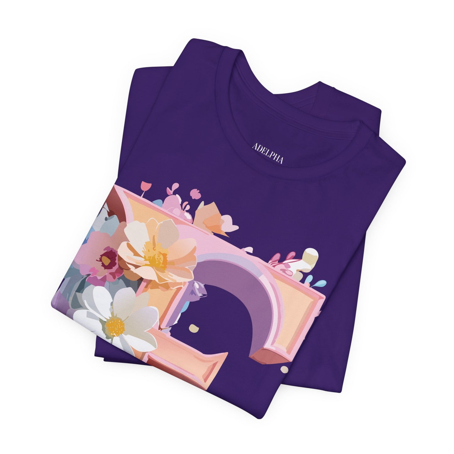 Natural Cotton Tee Shirt - Letters Collection - E Printify