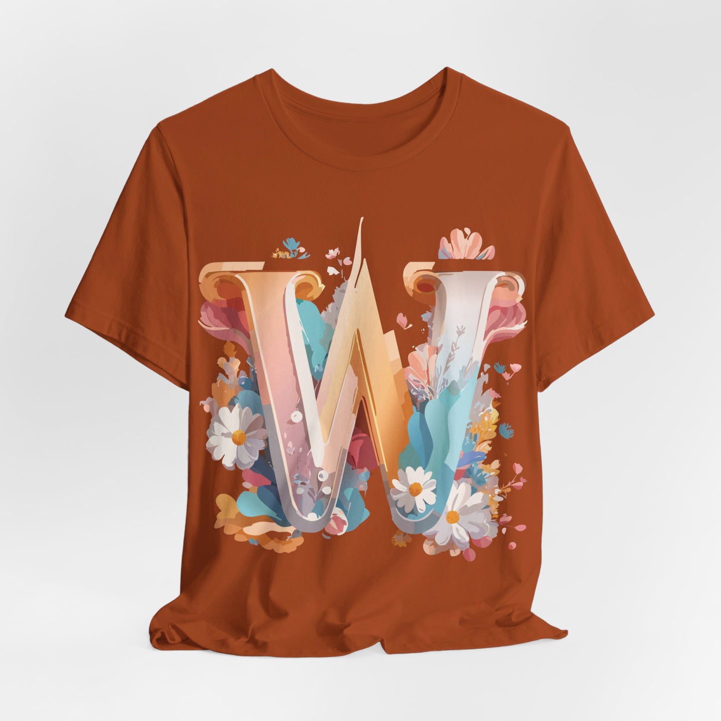 Natural Cotton Tee Shirt - Letters Collection - W Printify