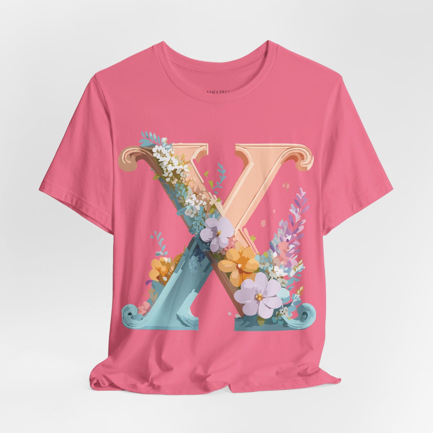 Natural Cotton Tee Shirt - Letters Collection - X Printify