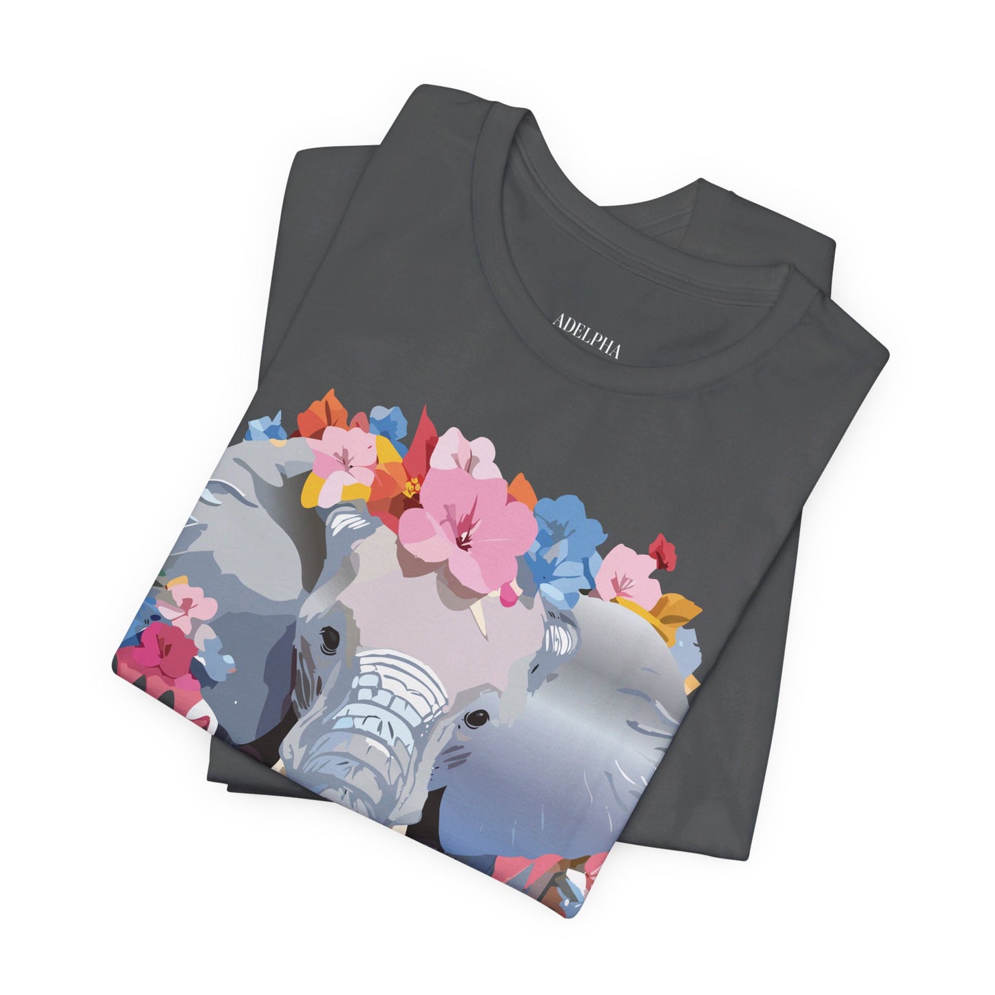Natural Cotton Tee Shirt with Elephant Printify