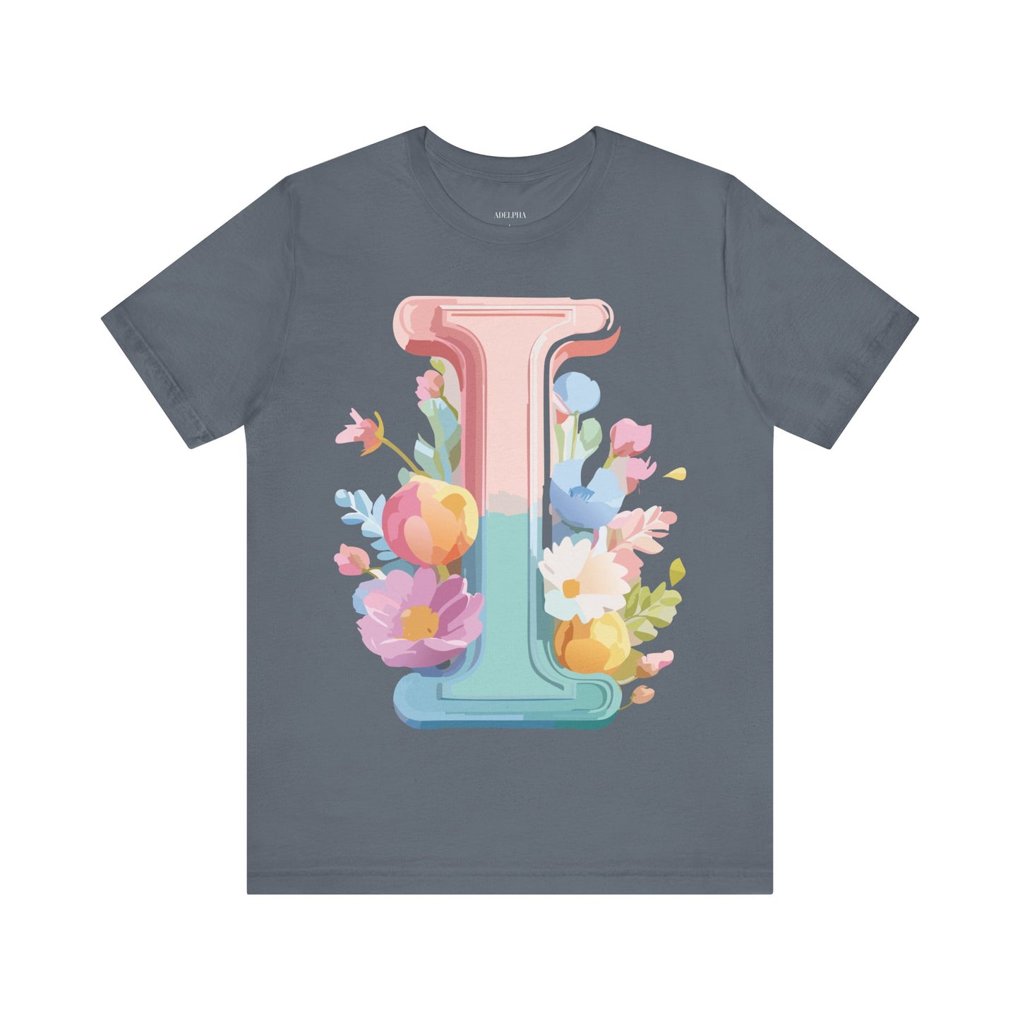Natural Cotton Tee Shirt - Letters Collection - I Printify