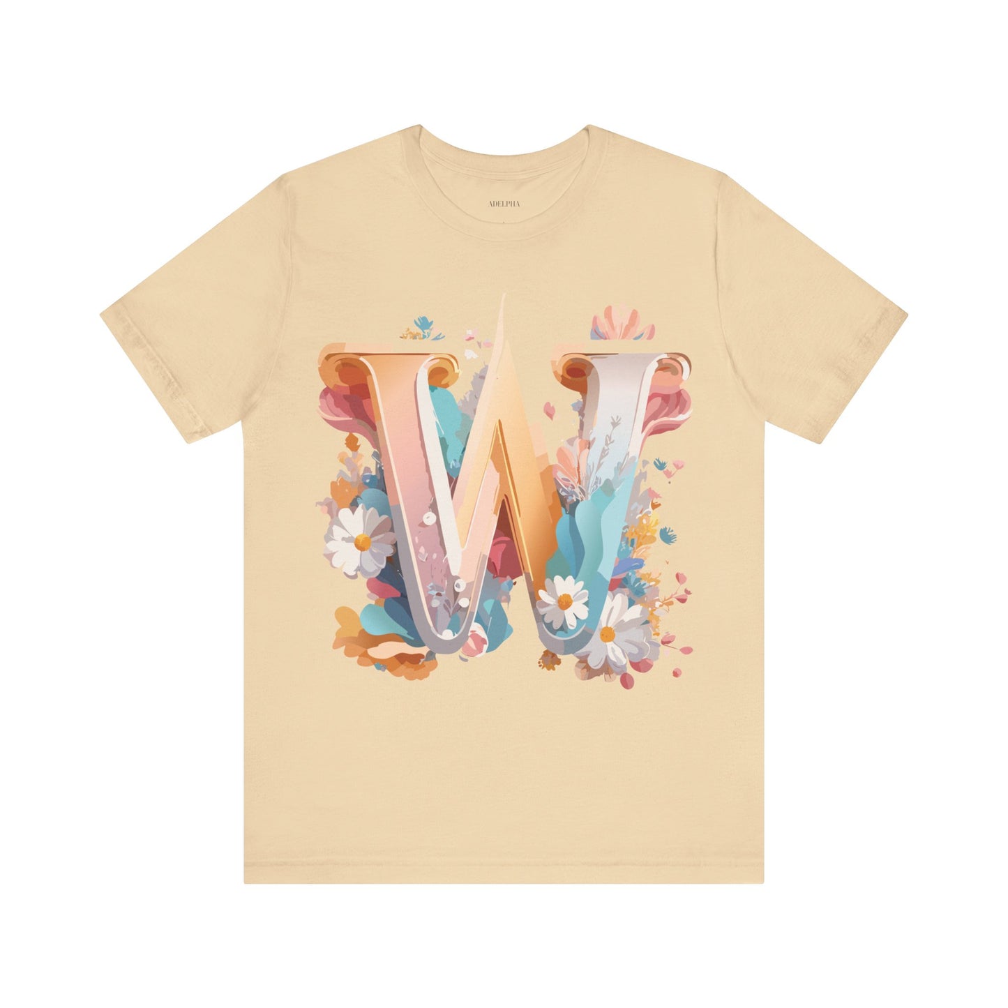 Natural Cotton Tee Shirt - Letters Collection - W Printify