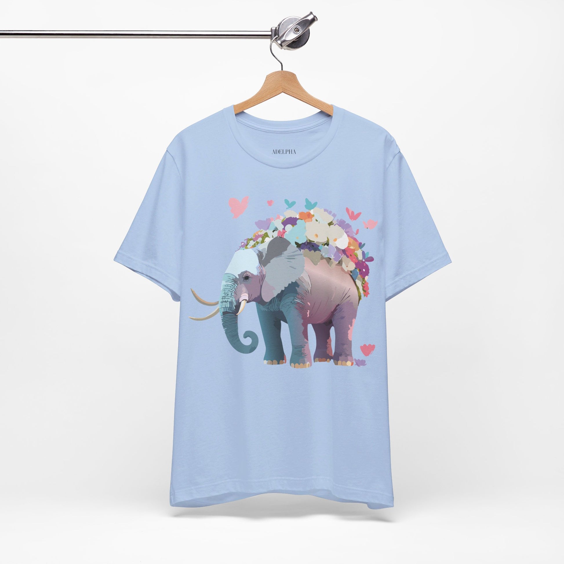 Natural Cotton Tee Shirt with Elephant Printify