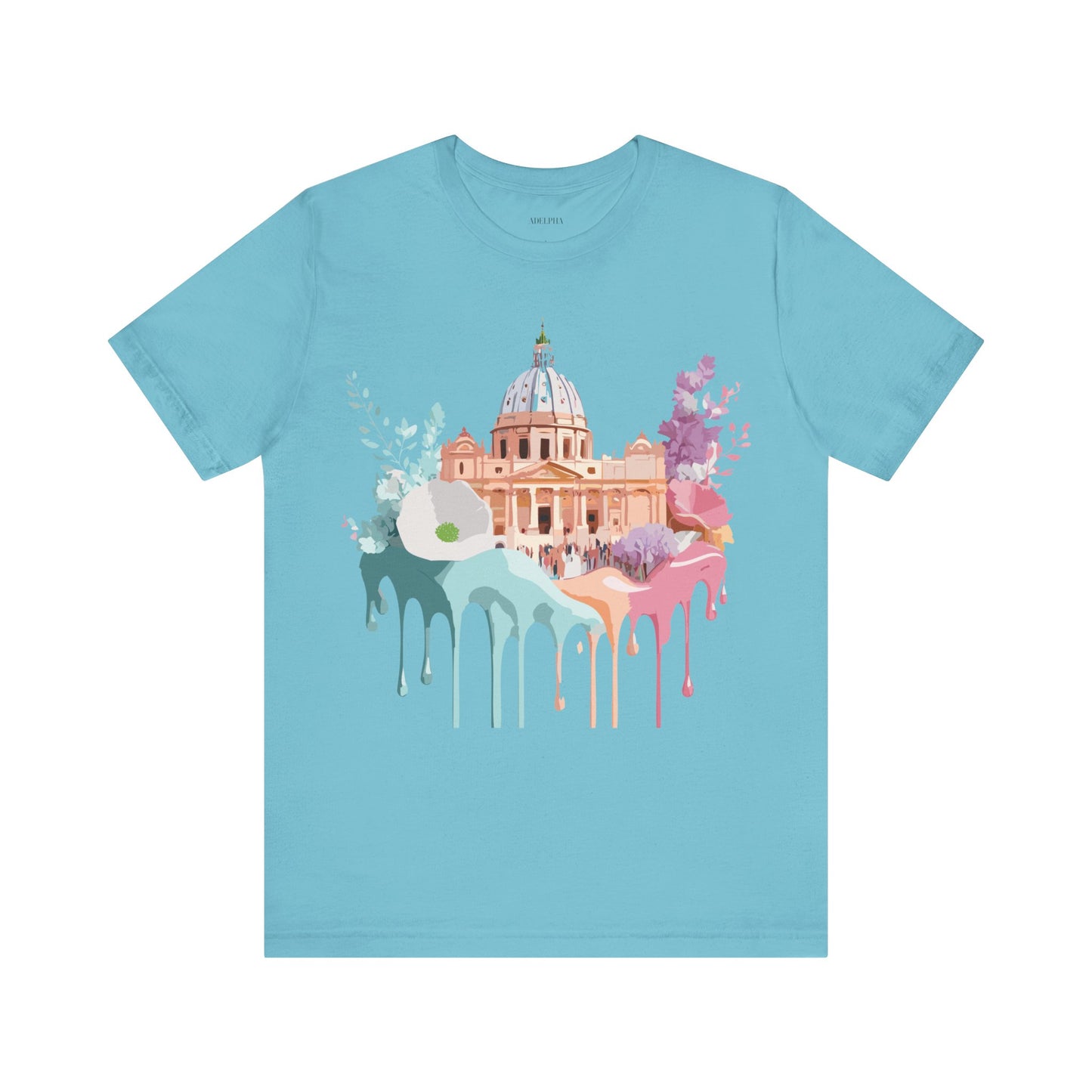 Natural Cotton Tee Shirt - Beautiful Places Collection - Rome Printify