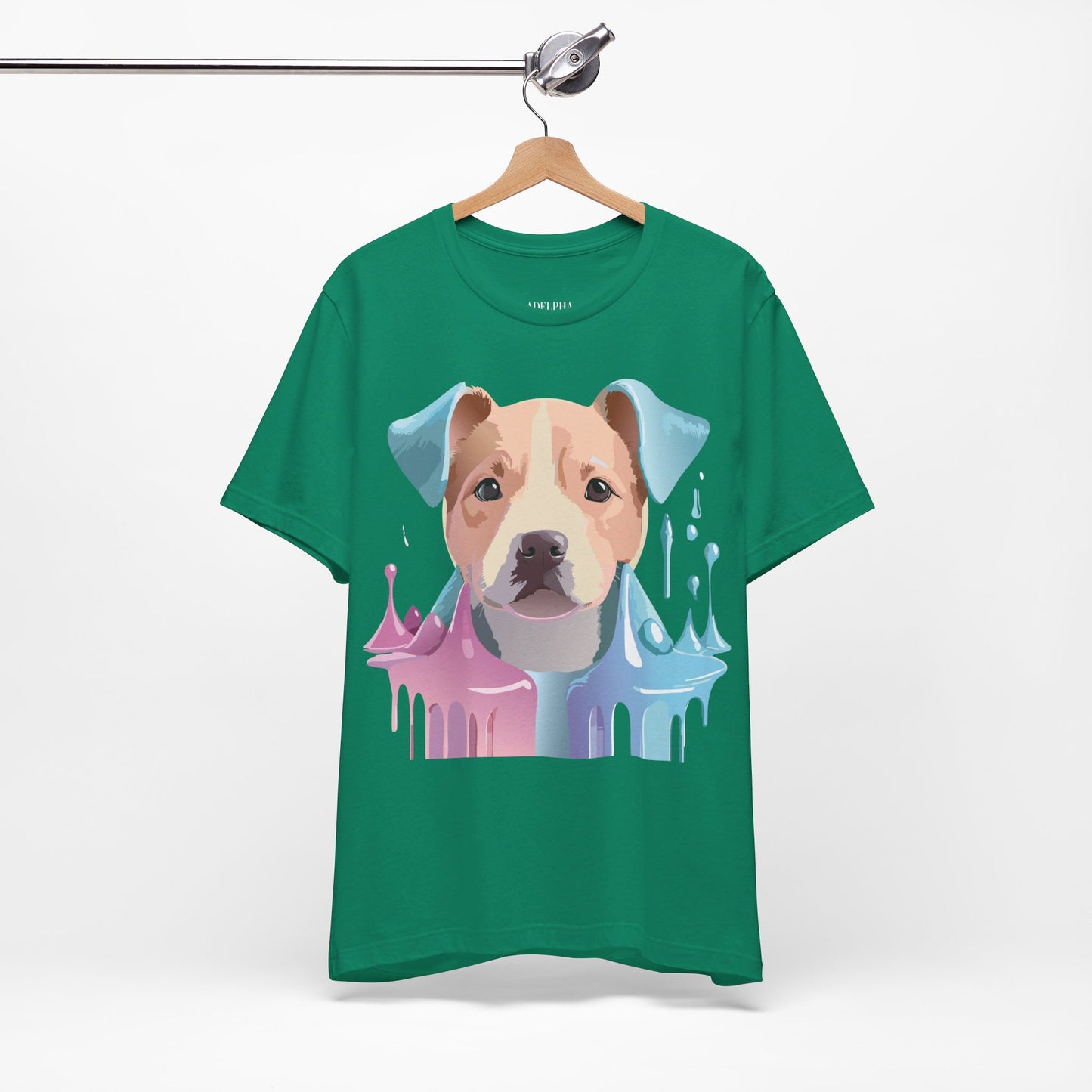 Natural Cotton Tee Shirt with Dog Printify