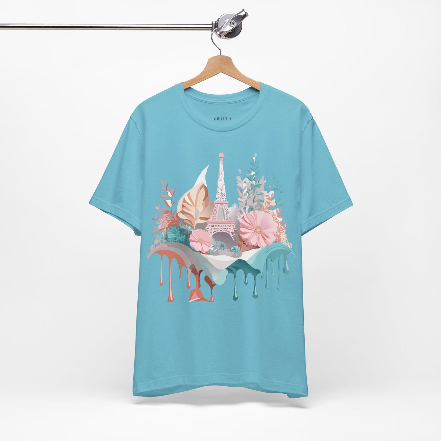 Natural Cotton Tee Shirt - Beautiful Places Collection - Paris Printify