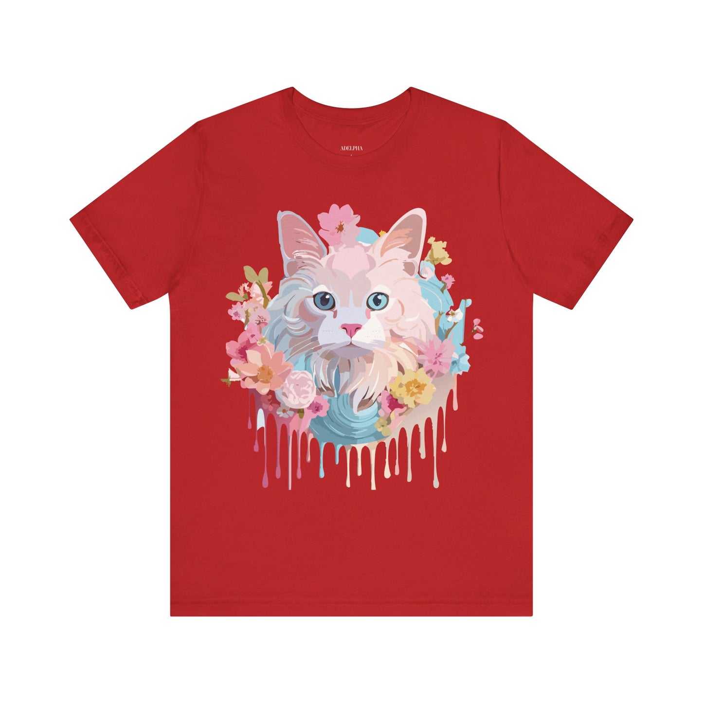Natural Cotton Tee Shirt with Cat Printify