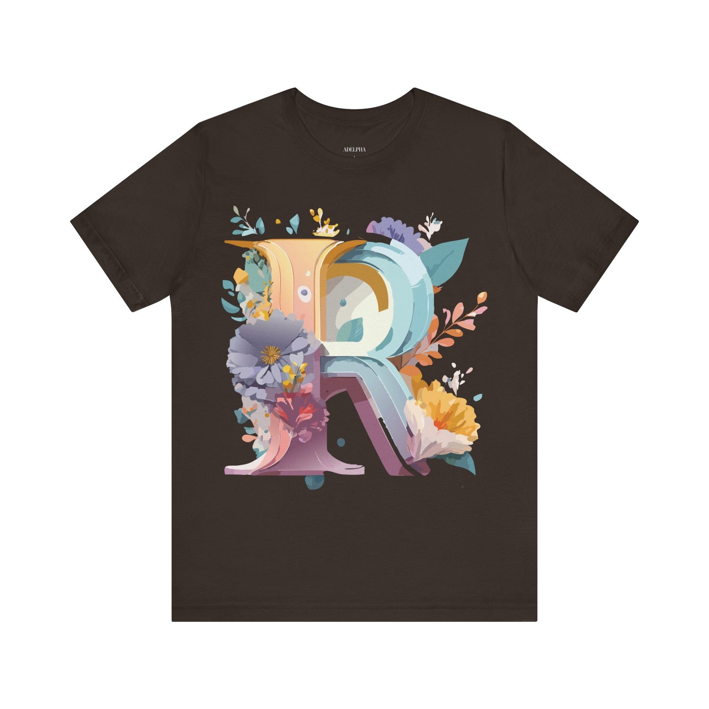 Natural Cotton Tee Shirt - Letters Collection - R Printify