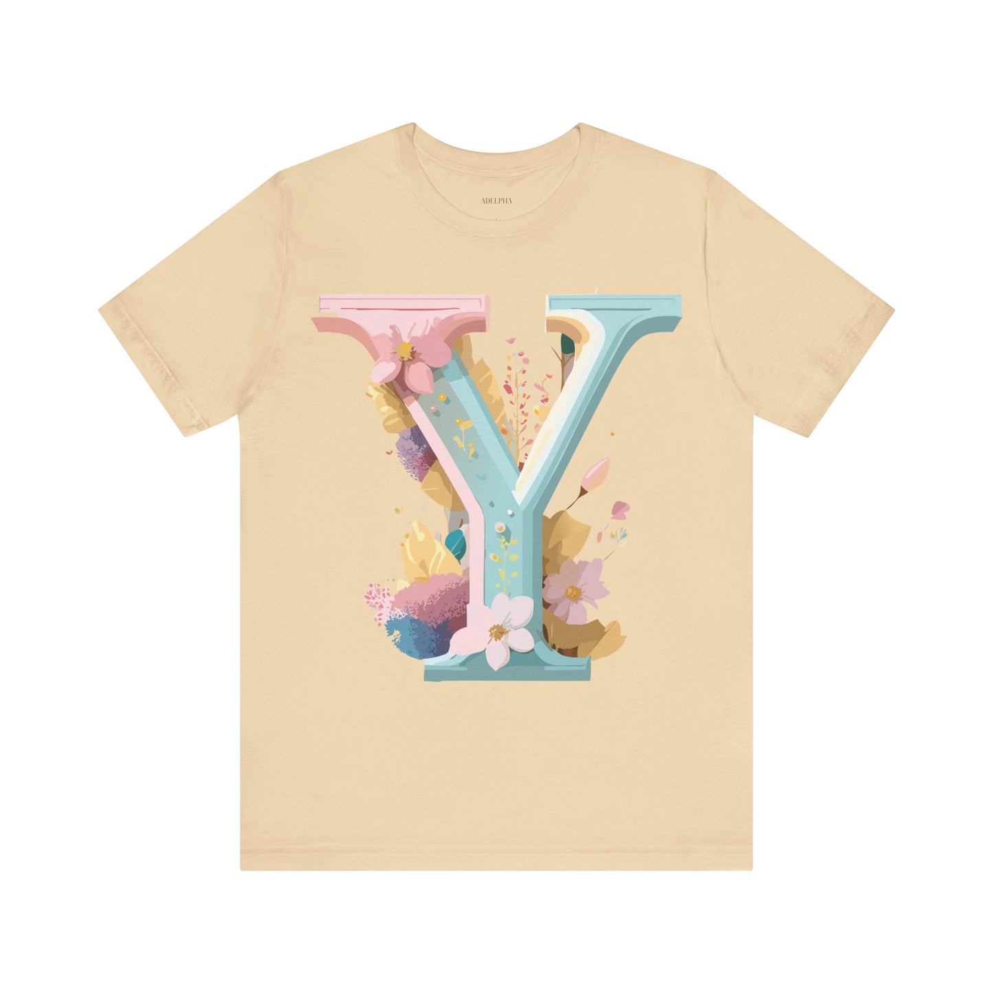 Natural Cotton Tee Shirt - Letters Collection - Y Printify