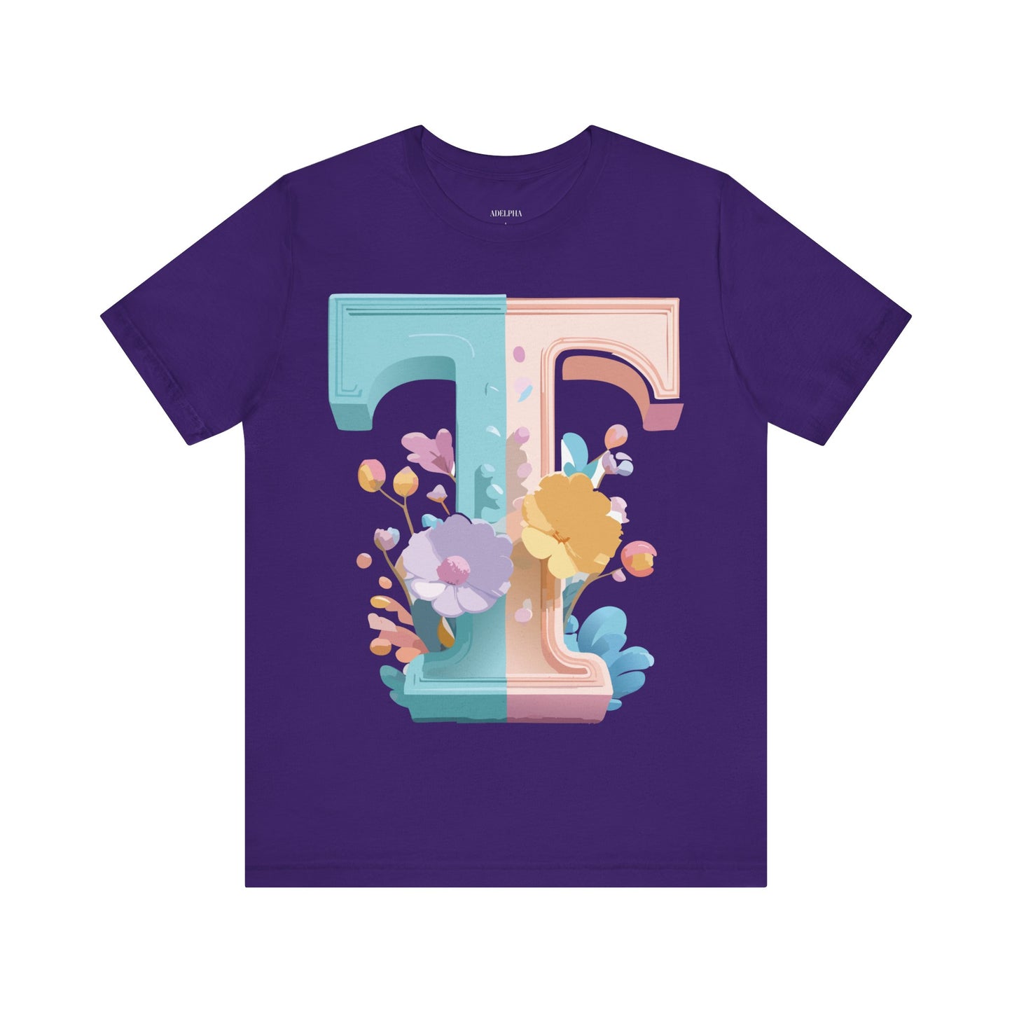Natural Cotton Tee Shirt - Letters Collection - T Printify