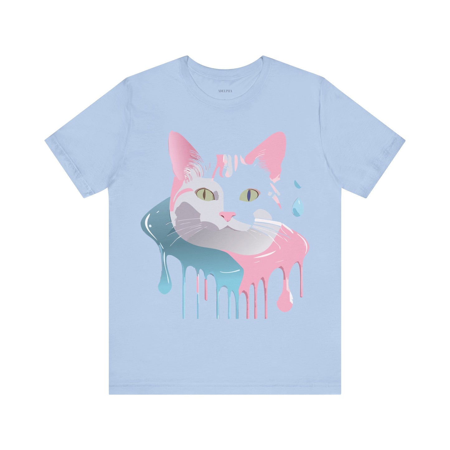 Natural Cotton Tee Shirt with Cat Printify