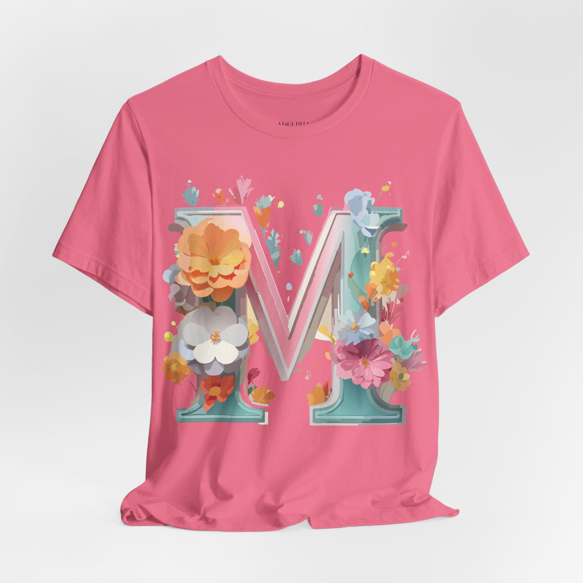 Natural Cotton Tee Shirt - Letters Collection - M Printify
