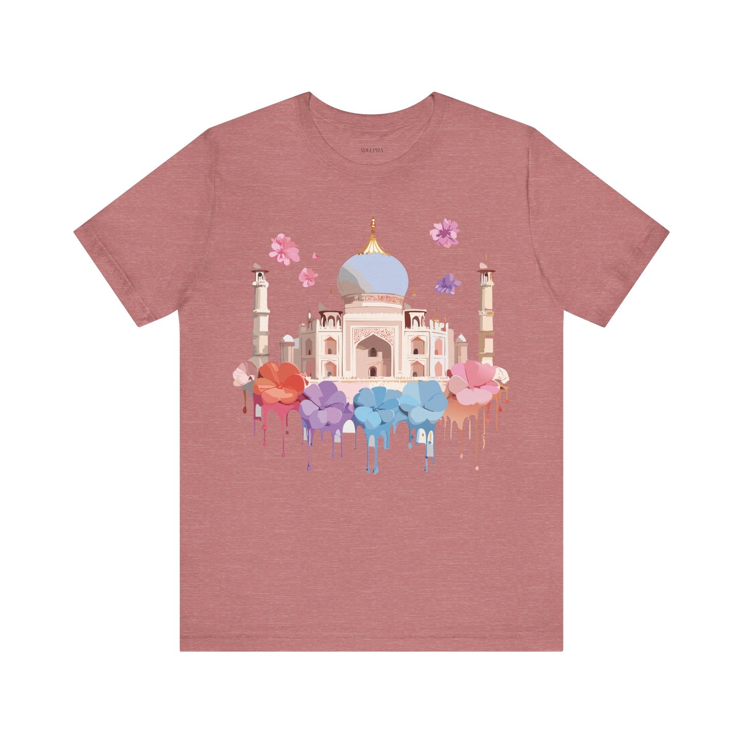 Natural Cotton Tee Shirt - Taj Mahal, India Printify
