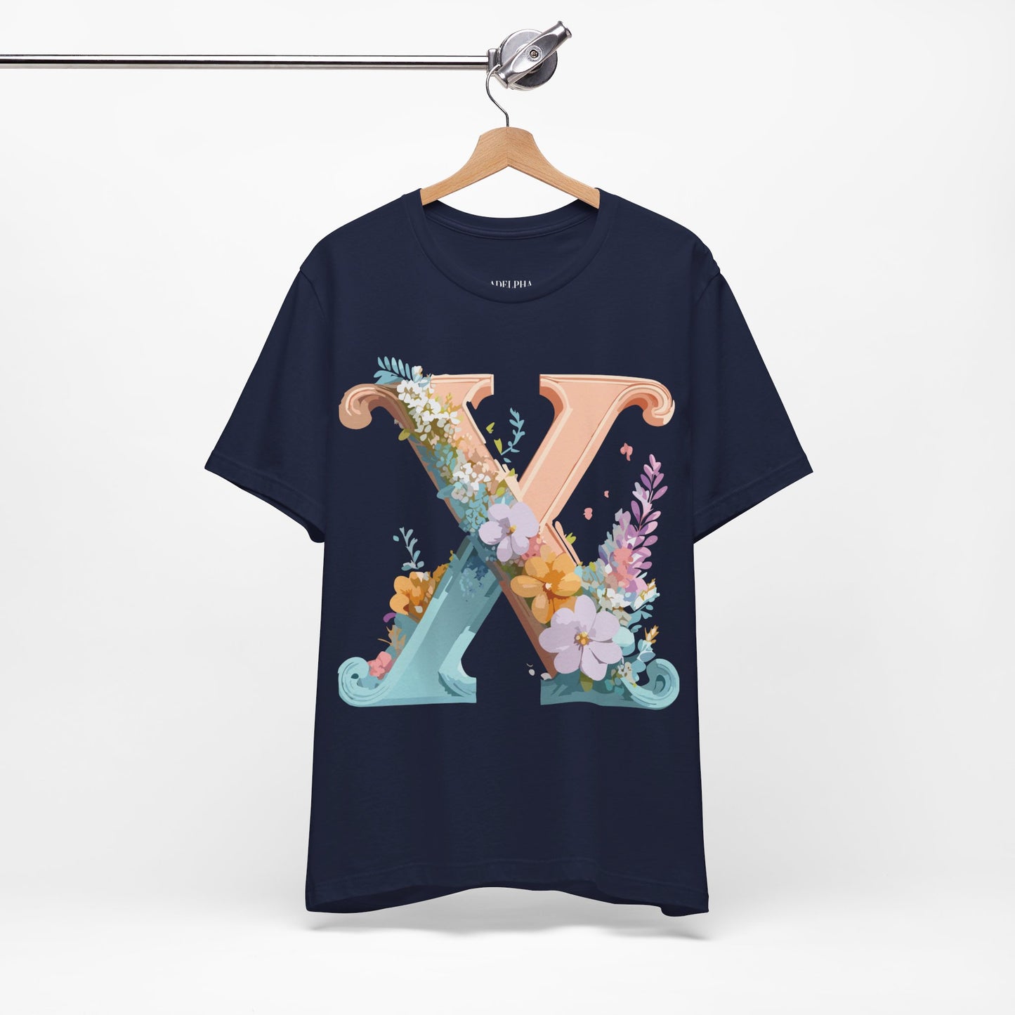 Natural Cotton Tee Shirt - Letters Collection - X Printify