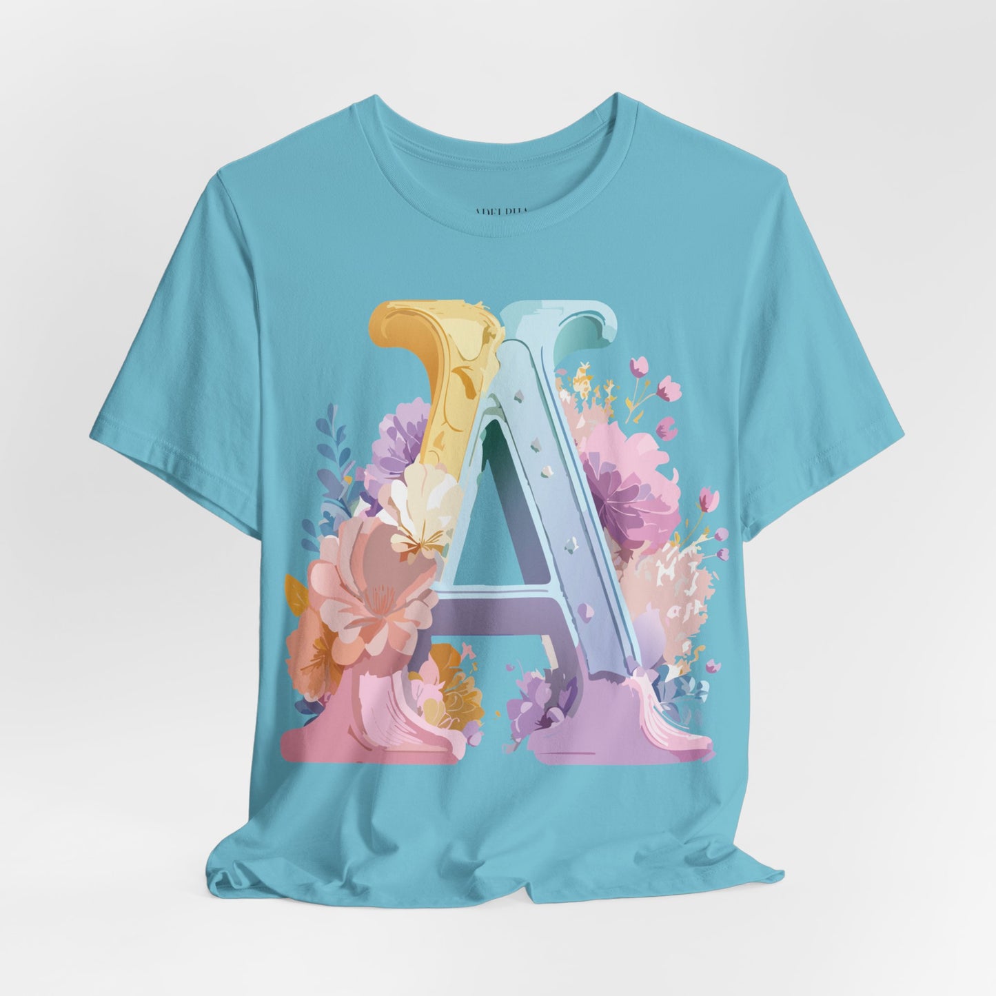 Natural Cotton Tee Shirt - Letters Collection - A Printify