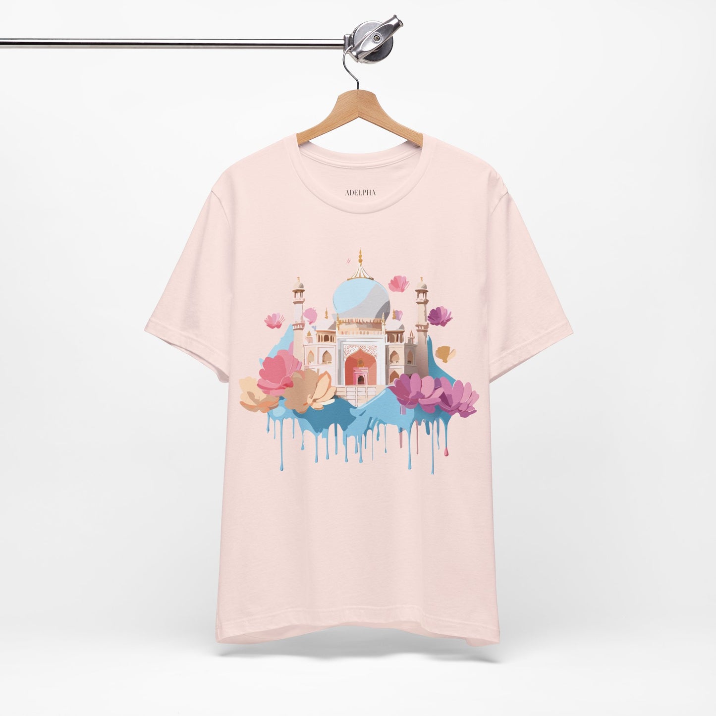 Natural Cotton Tee Shirt - Taj Mahal, India Printify