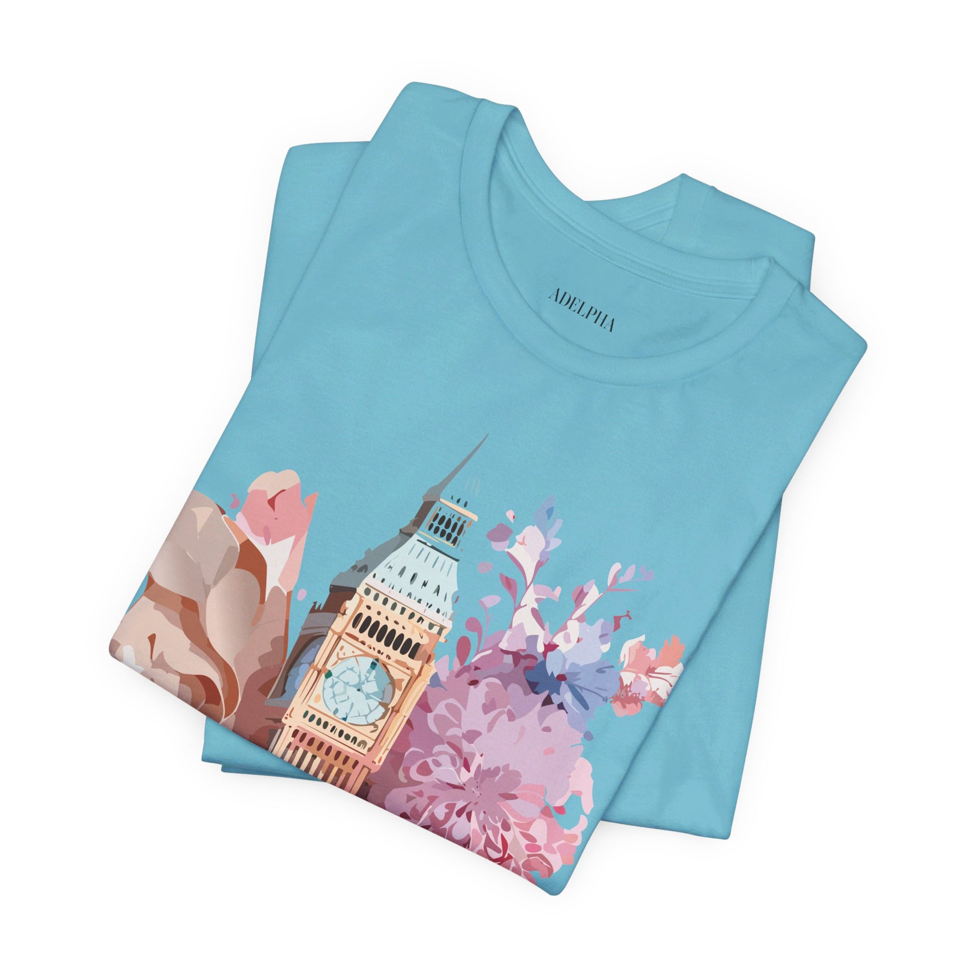 Natural Cotton Tee Shirt - Beautiful Places Collection - London Printify